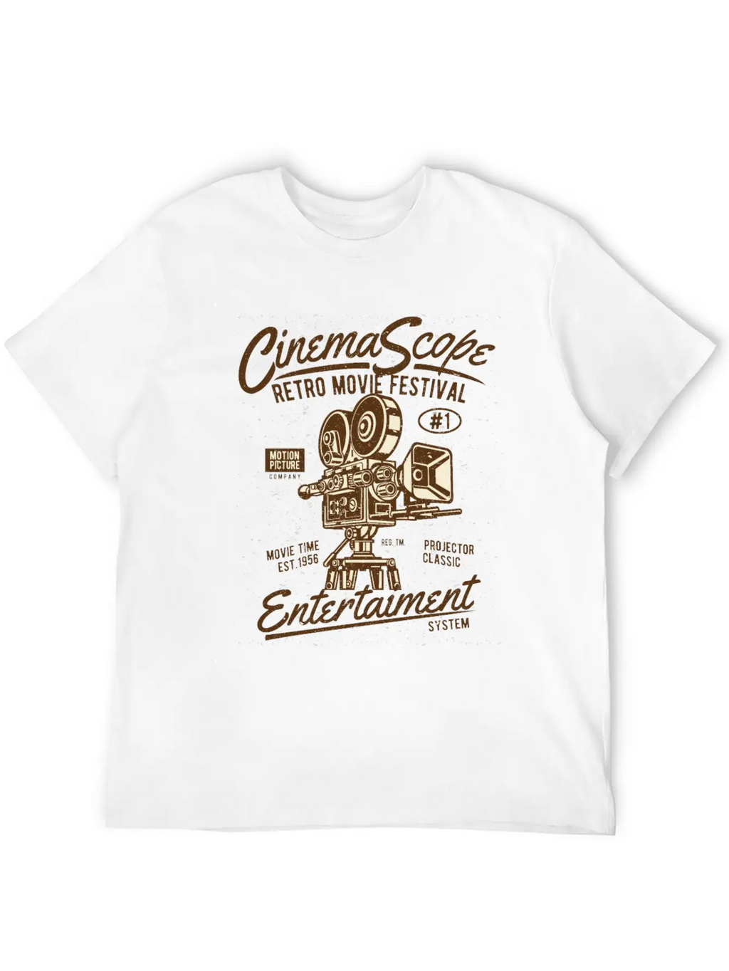 Cinema Scope Retro Movie Festival Essential Cotton Tee For Daily Outfits – Unisex Style