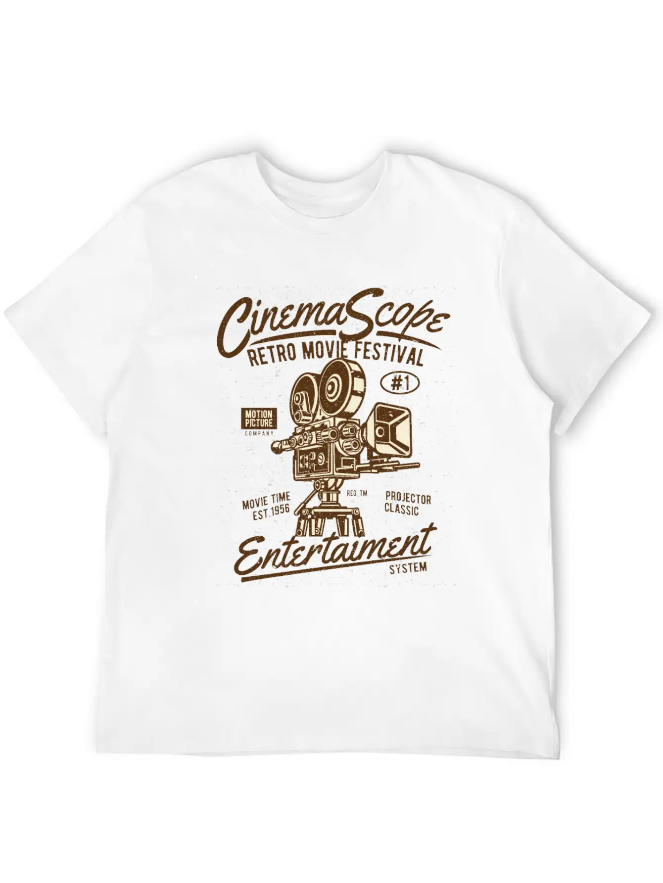 Cinema Scope Retro Movie Festival Essential Cotton Tee For Daily Outfits – Unisex Style