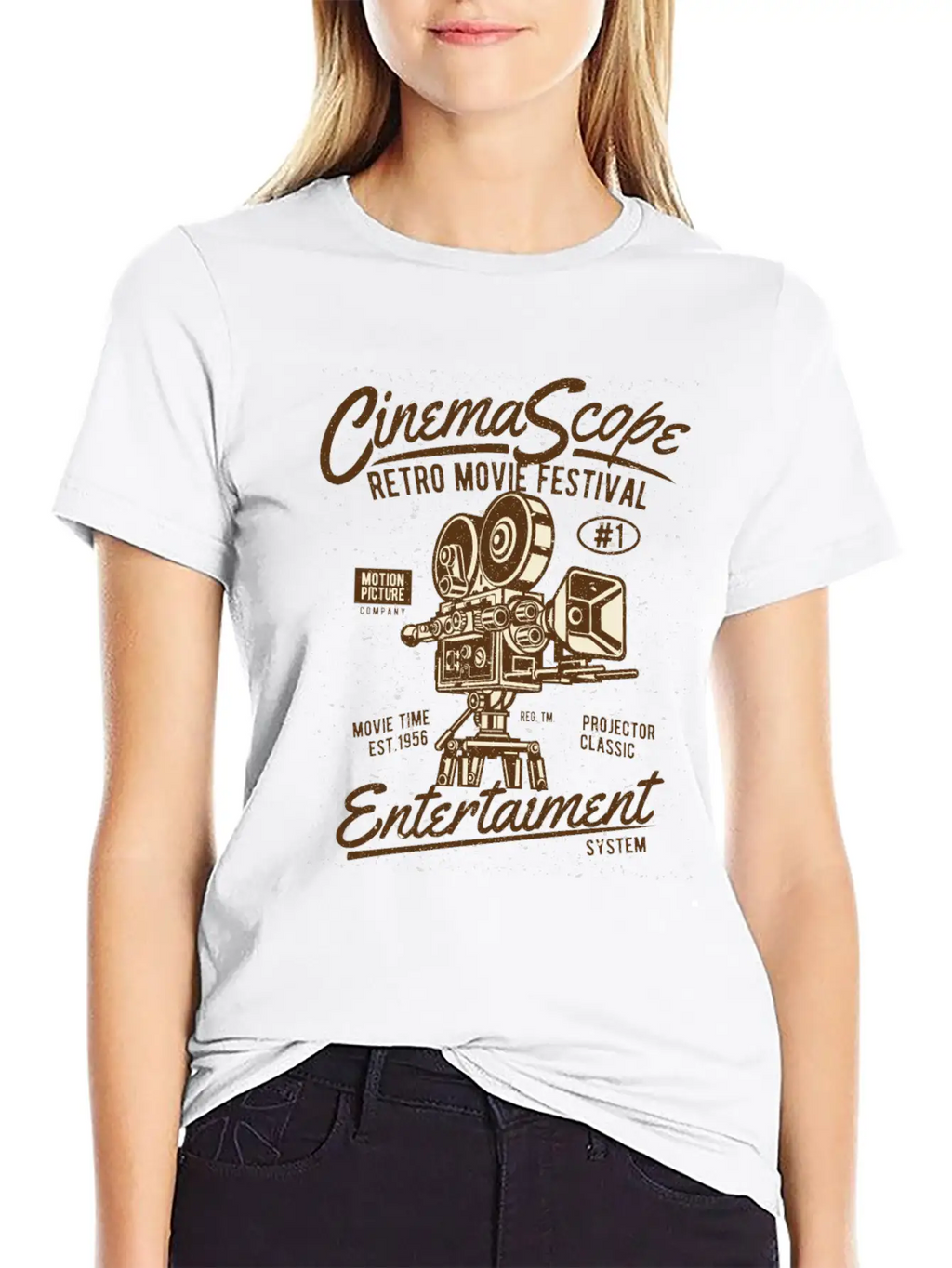 Cinema Scope Retro Movie Festival Essential Cotton Tee For Daily Outfits – Unisex Style