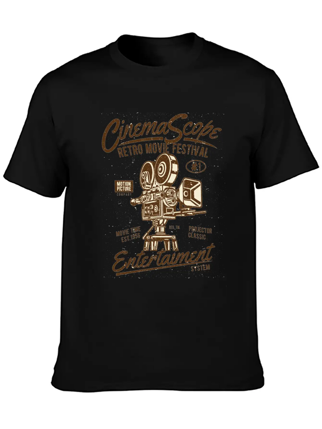Cinema Scope Retro Movie Festival Essential Cotton Tee For Daily Outfits – Unisex Style