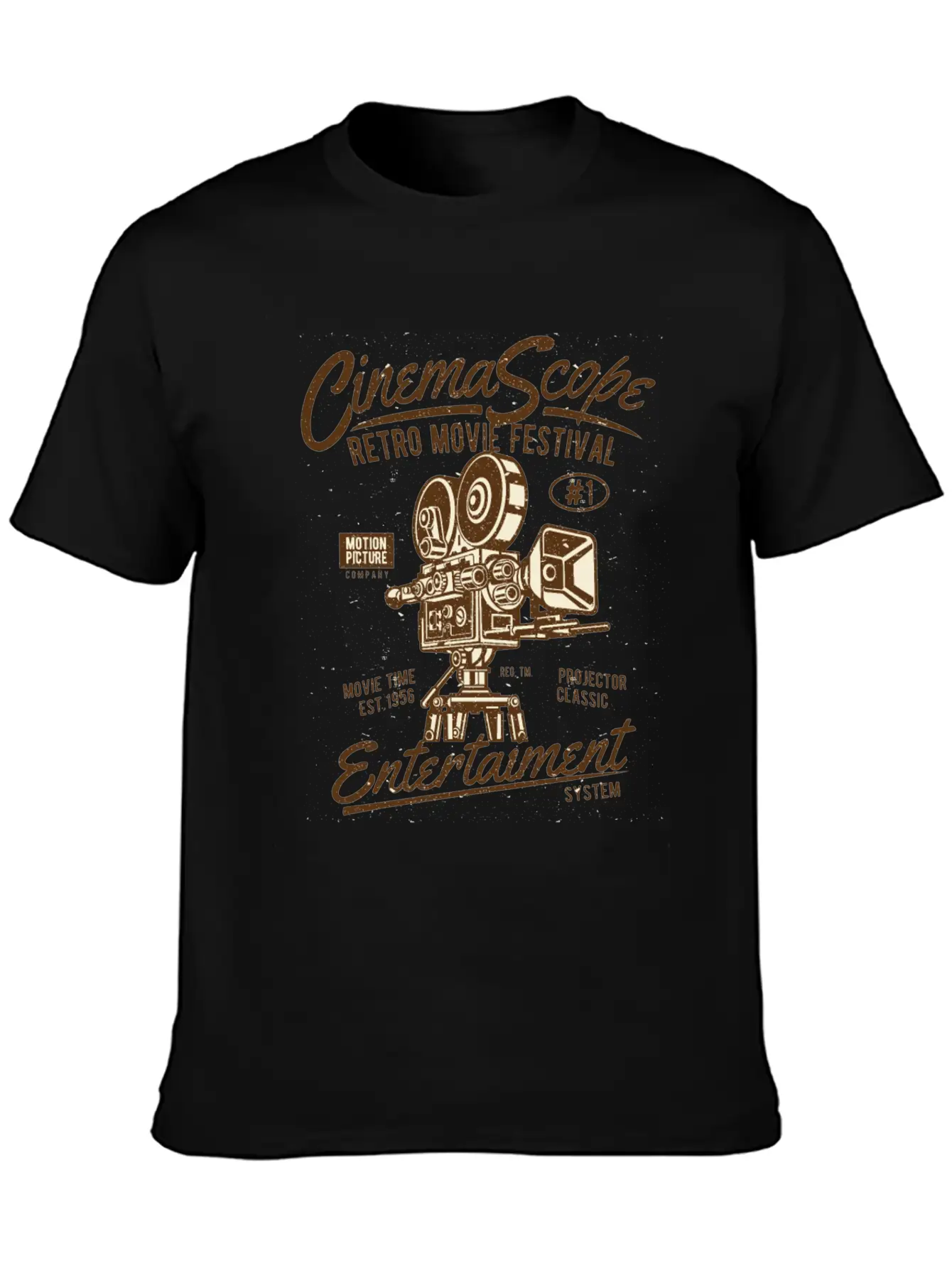 Cinema Scope Retro Movie Festival Essential Cotton Tee For Daily Outfits – Unisex Style