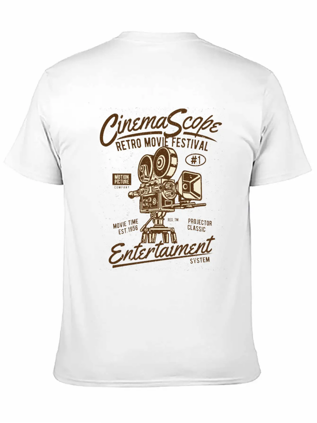 Cinema Scope Retro Movie Festival Essential Cotton Tee For Daily Outfits – Unisex Style
