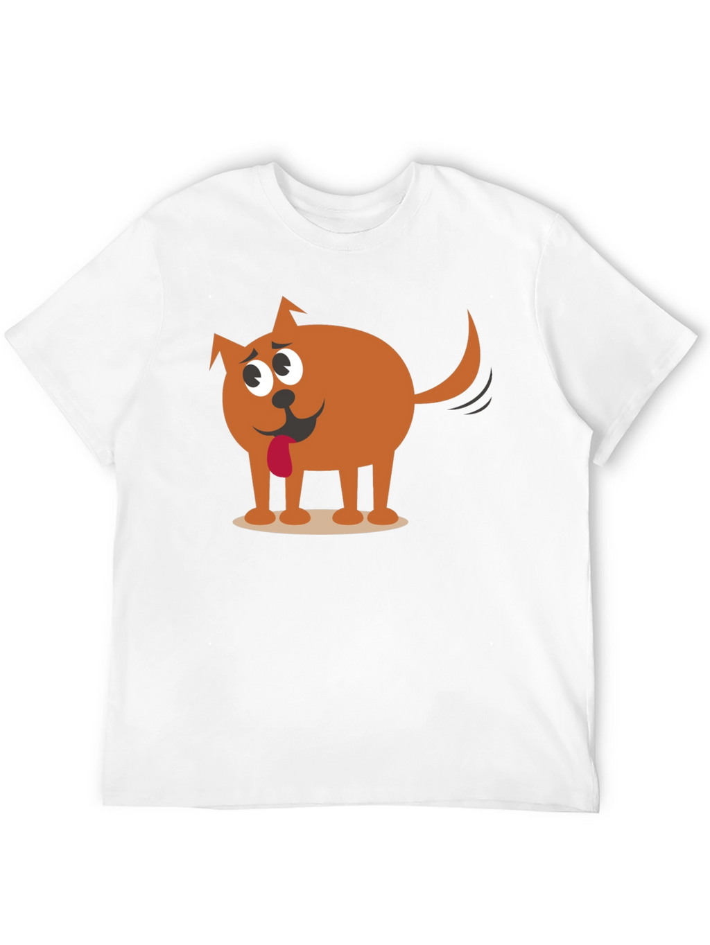 Funny Cartoon Dog Graphic Black T-Shirt