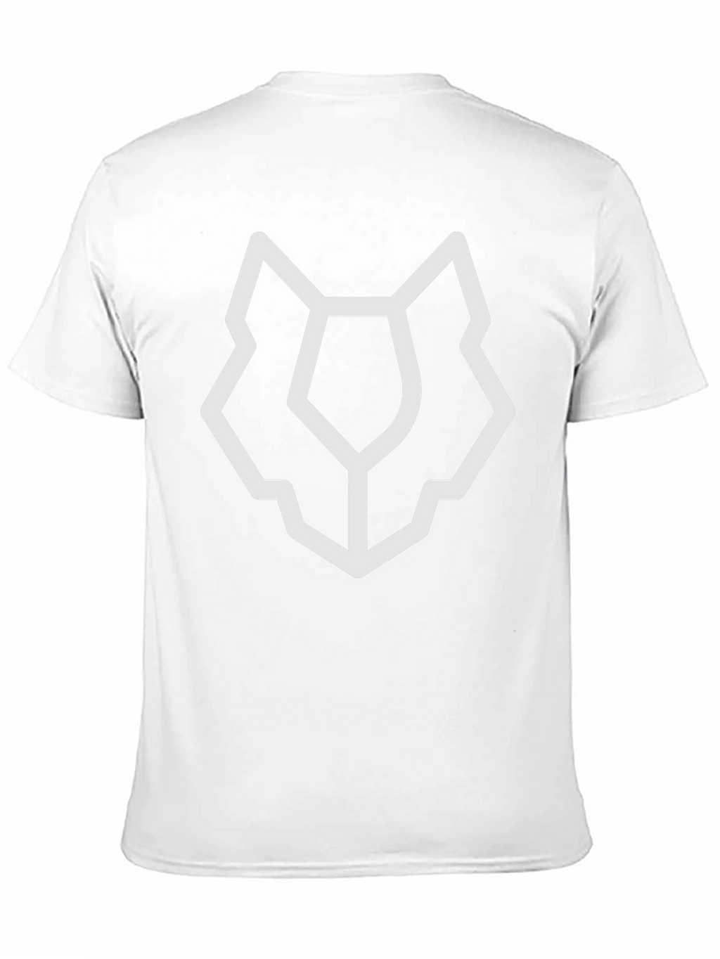 Abstract Wolf Head Graphic Tee - Black