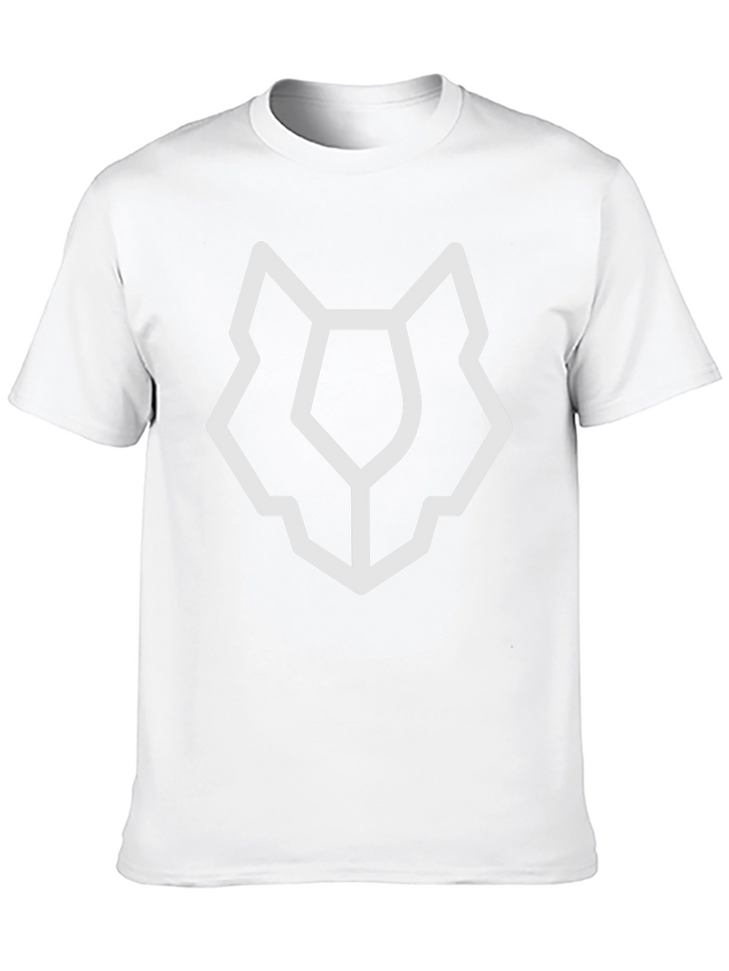 Abstract Wolf Head Graphic Tee - Black