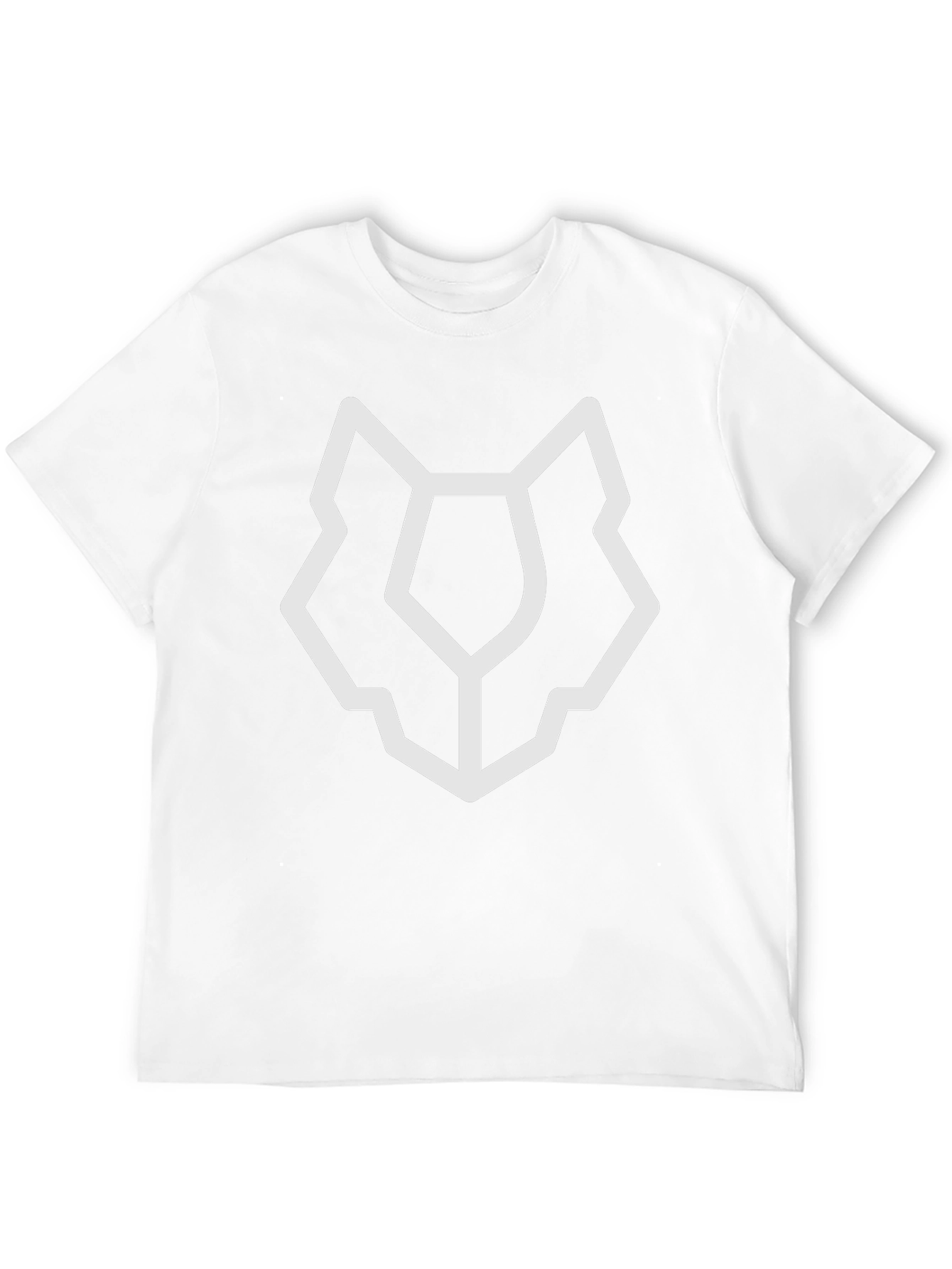 Abstract Wolf Head Graphic Tee - Black