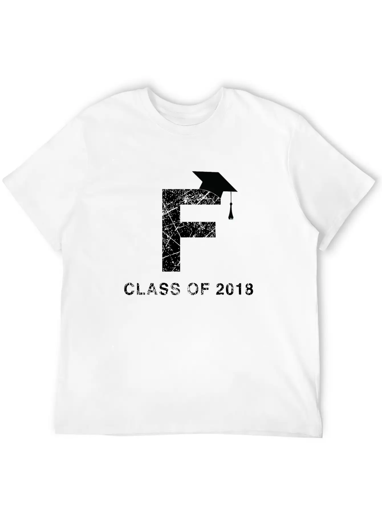 Class Of 2018 Last Name Letter F Graduation Shirt Essential Cotton Tee For Daily Outfits – Unisex Style