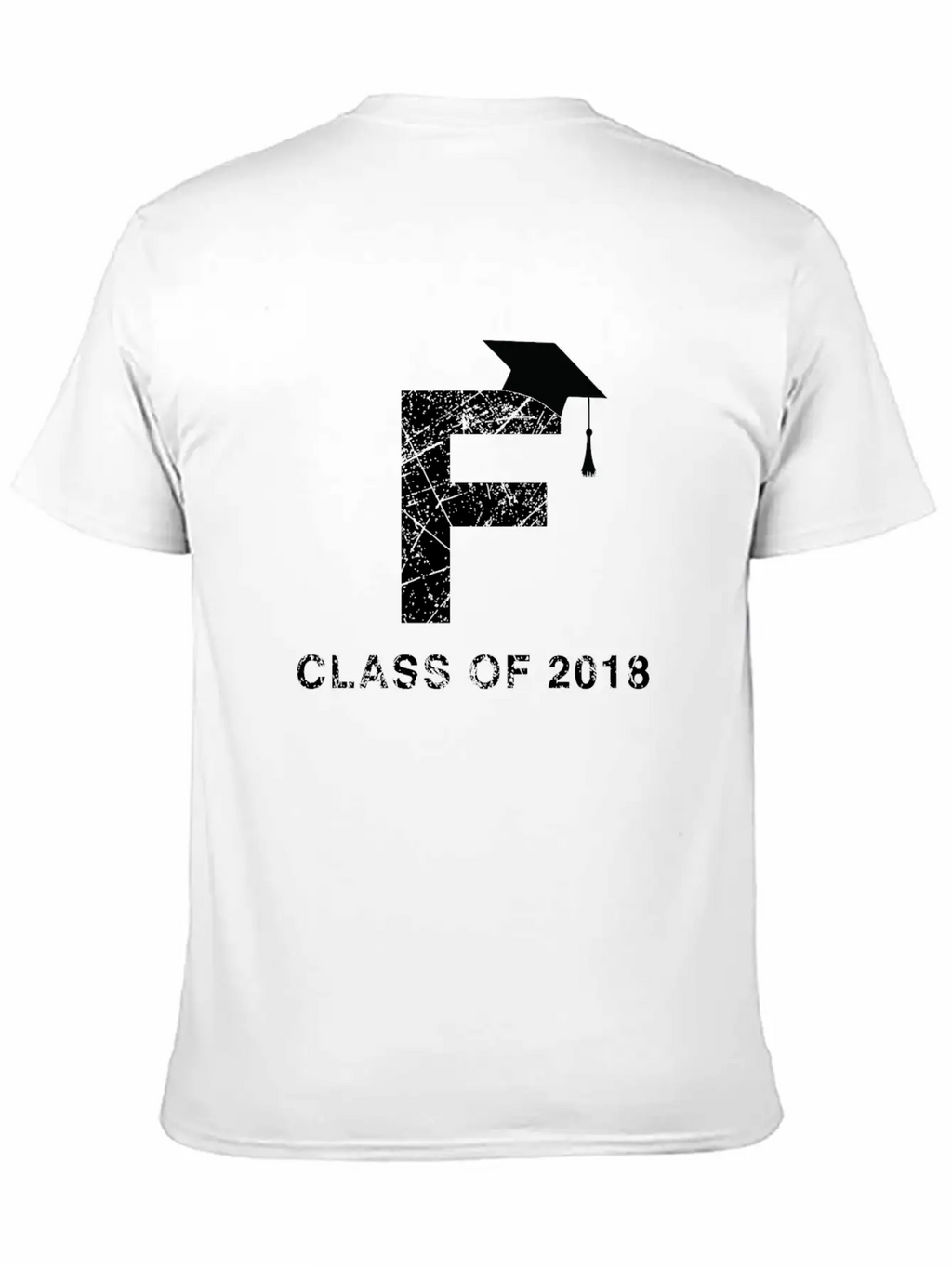 Class Of 2018 Last Name Letter F Graduation Shirt Essential Cotton Tee For Daily Outfits – Unisex Style