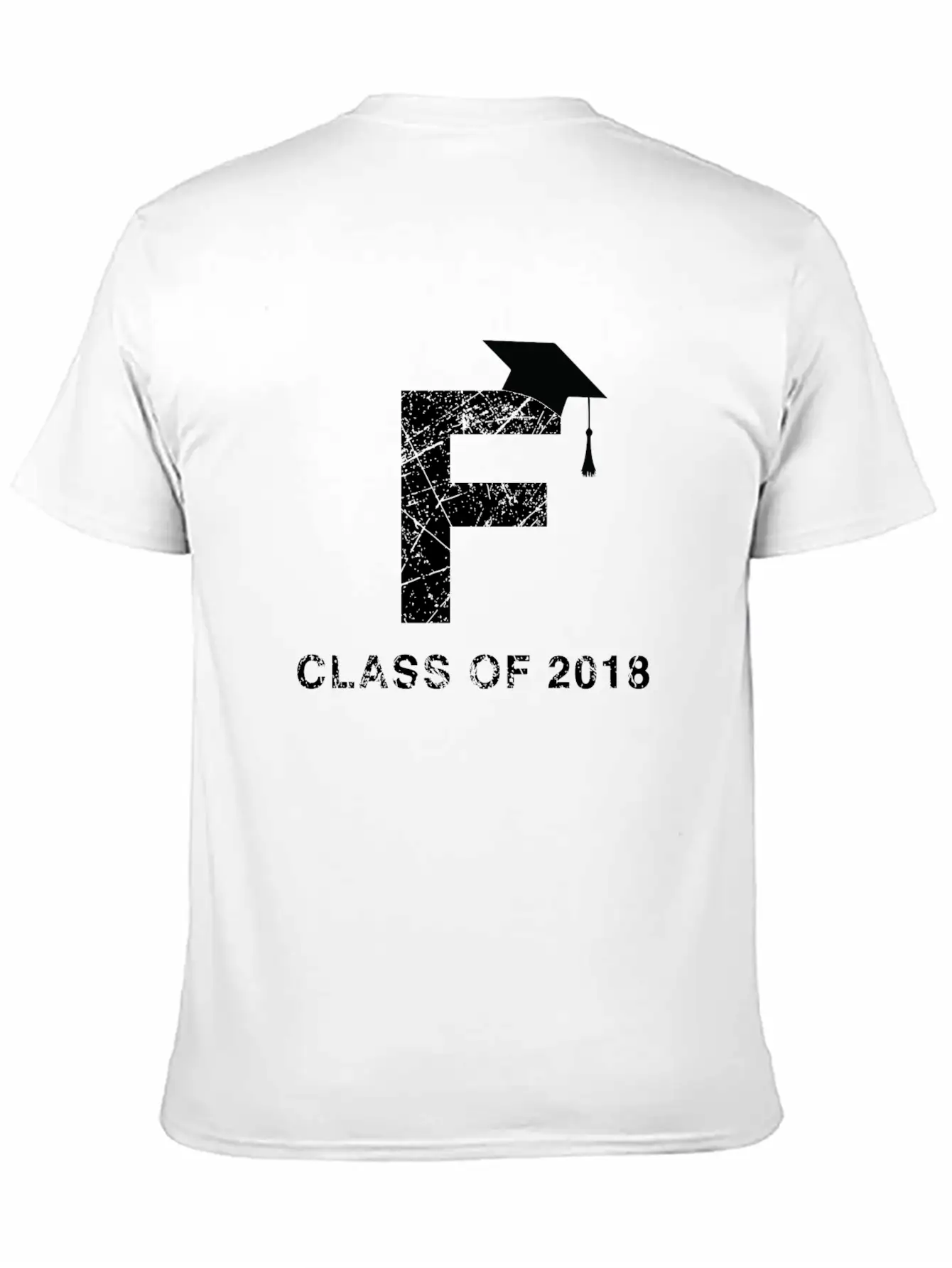 Class Of 2018 Last Name Letter F Graduation Shirt Essential Cotton Tee For Daily Outfits – Unisex Style