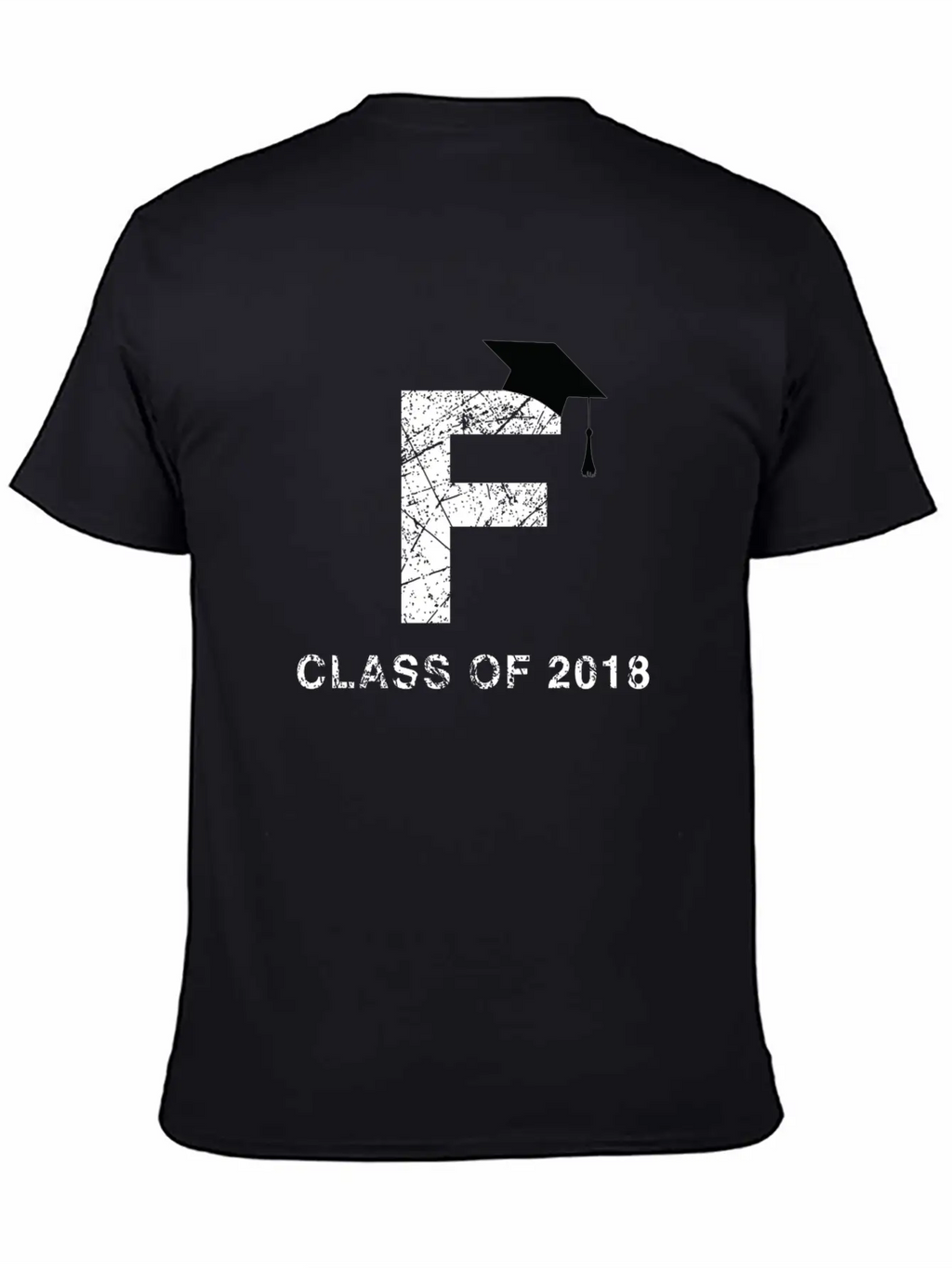 Class Of 2018 Last Name Letter F Graduation Shirt Essential Cotton Tee For Daily Outfits – Unisex Style
