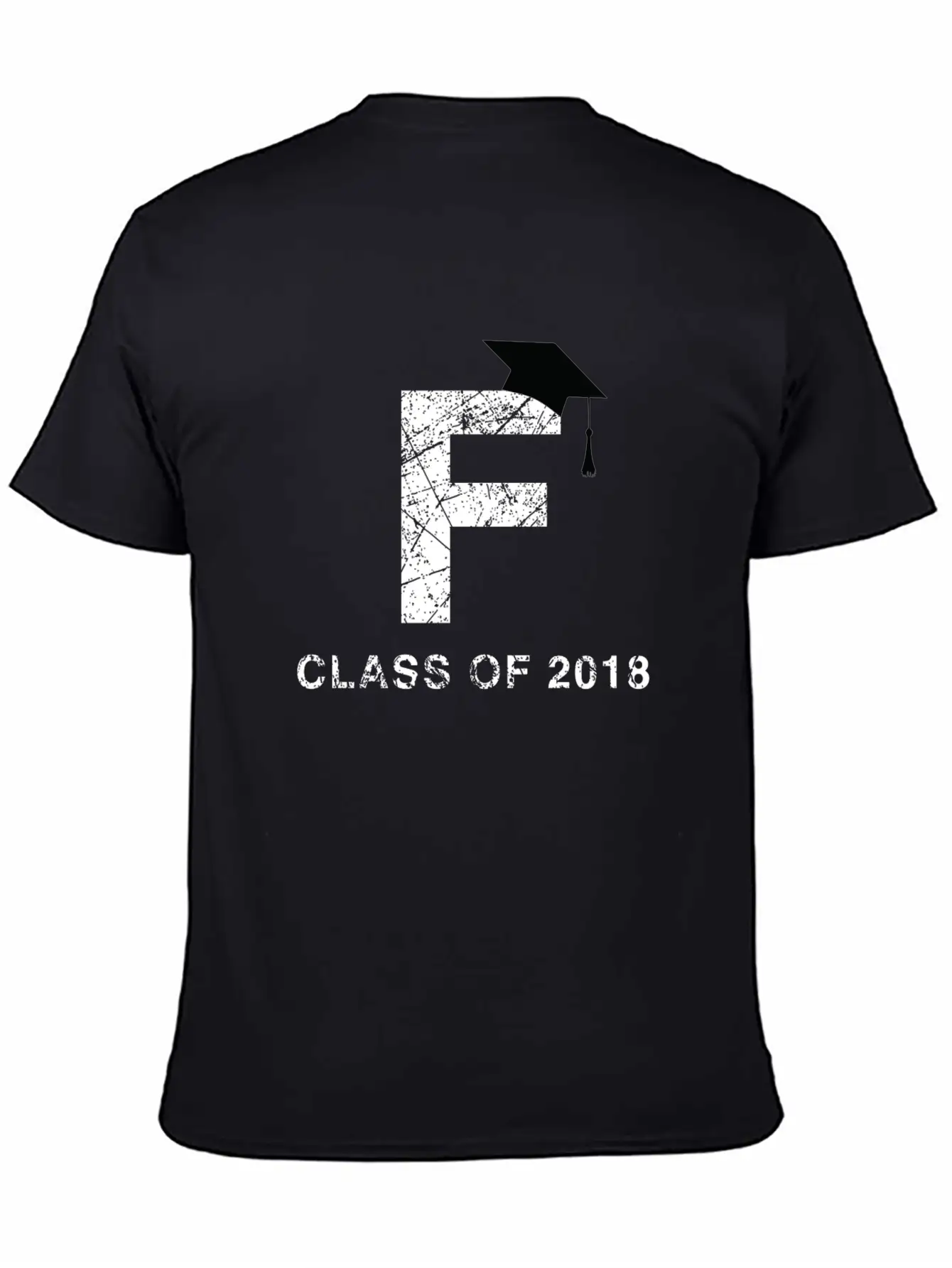 Class Of 2018 Last Name Letter F Graduation Shirt Essential Cotton Tee For Daily Outfits – Unisex Style