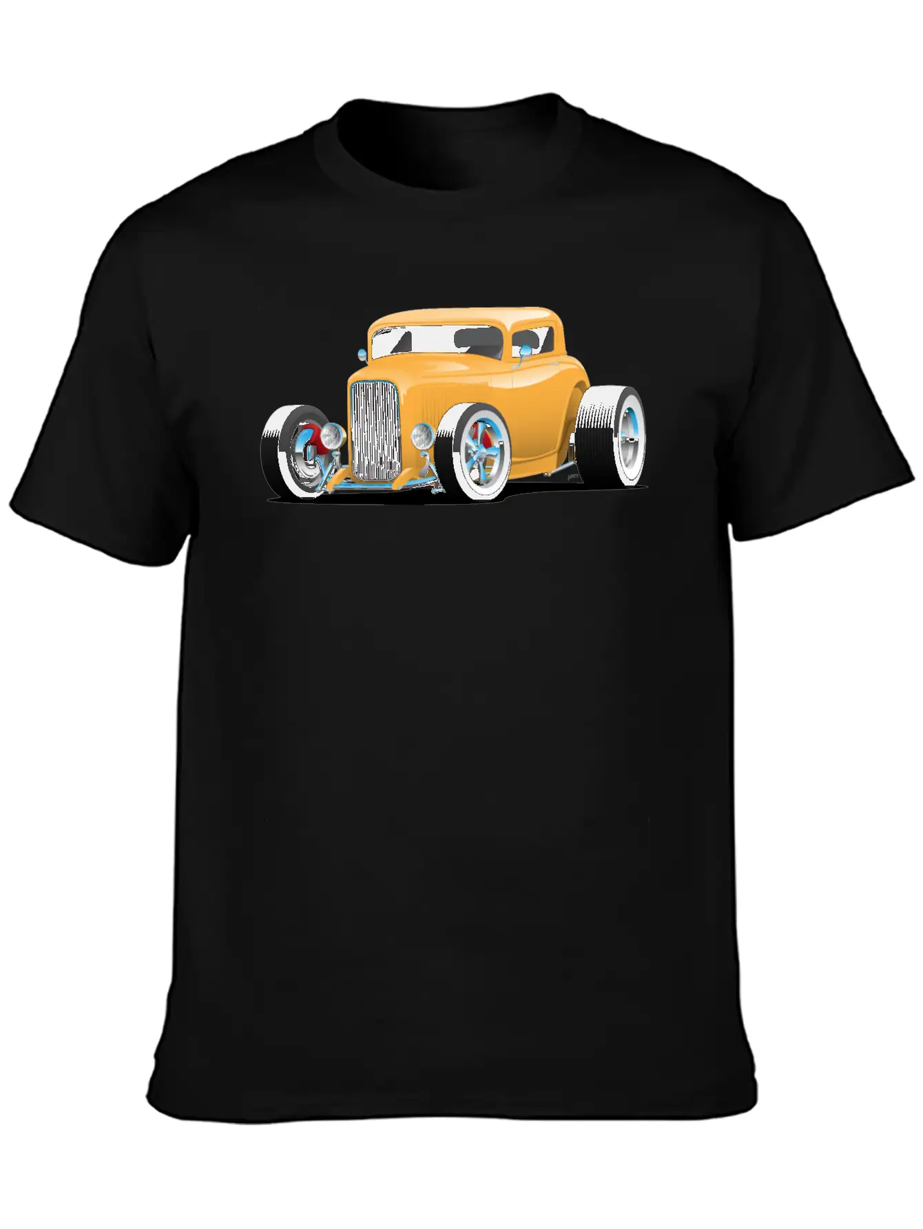 Classic American 32 Hotrod Car Illustration Breathable Graphic T-Shirt – Perfect For Casual Days
