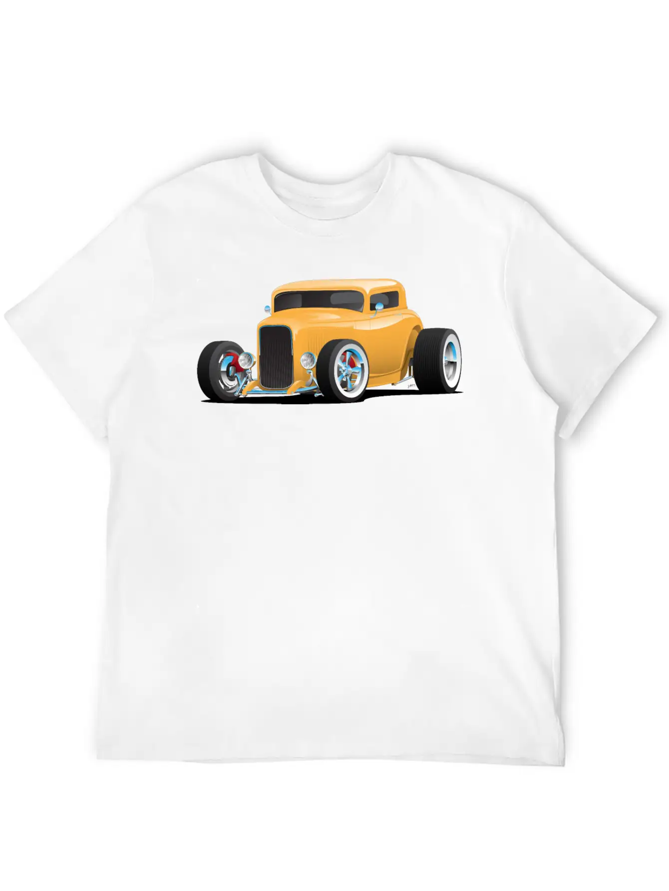 Classic American 32 Hotrod Car Illustration Breathable Graphic T-Shirt – Perfect For Casual Days