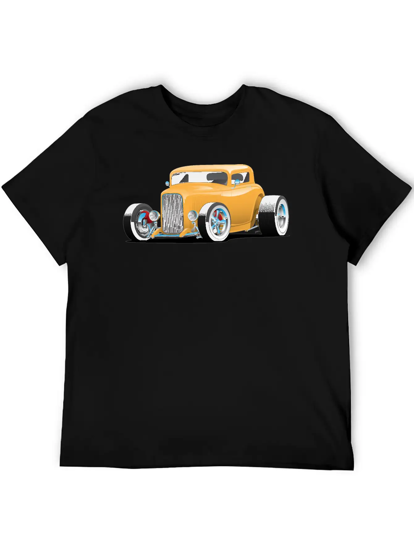 Classic American 32 Hotrod Car Illustration Breathable Graphic T-Shirt – Perfect For Casual Days