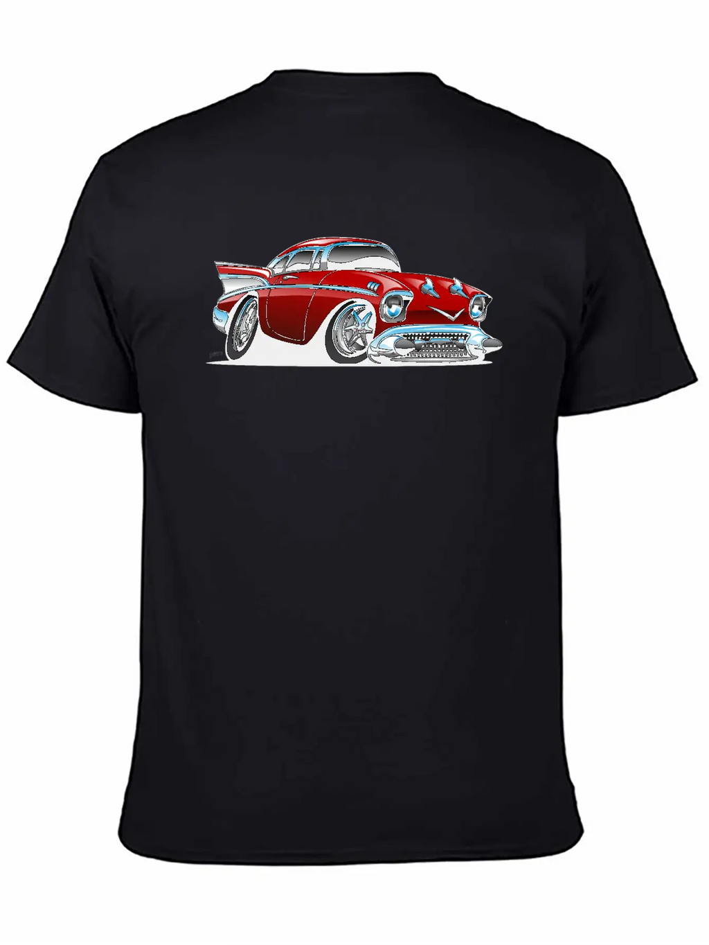 Classic American 57 Hot Rod Cartoon Unisex Casual T-Shirt – Clean Design For Daily Comfort
