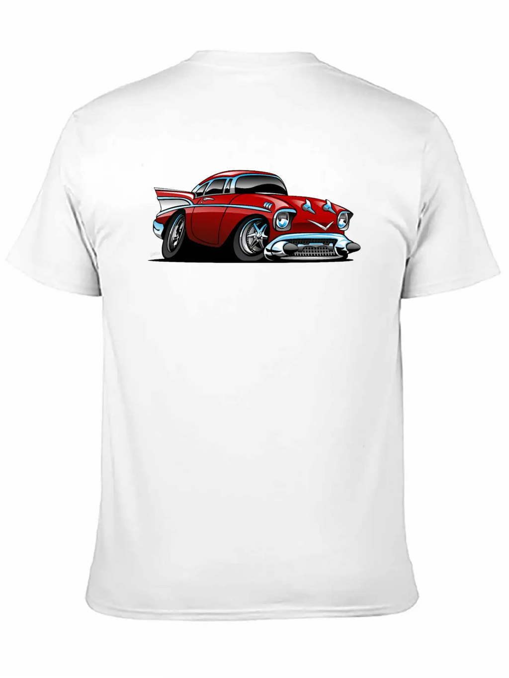Classic American 57 Hot Rod Cartoon Unisex Casual T-Shirt – Clean Design For Daily Comfort