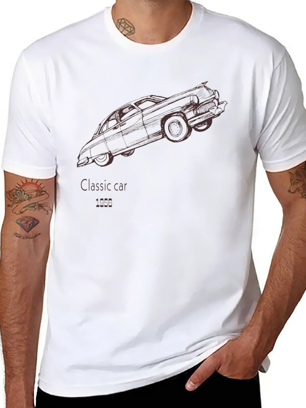 Classic Car Breathable Graphic T-Shirt – Perfect For Casual Days