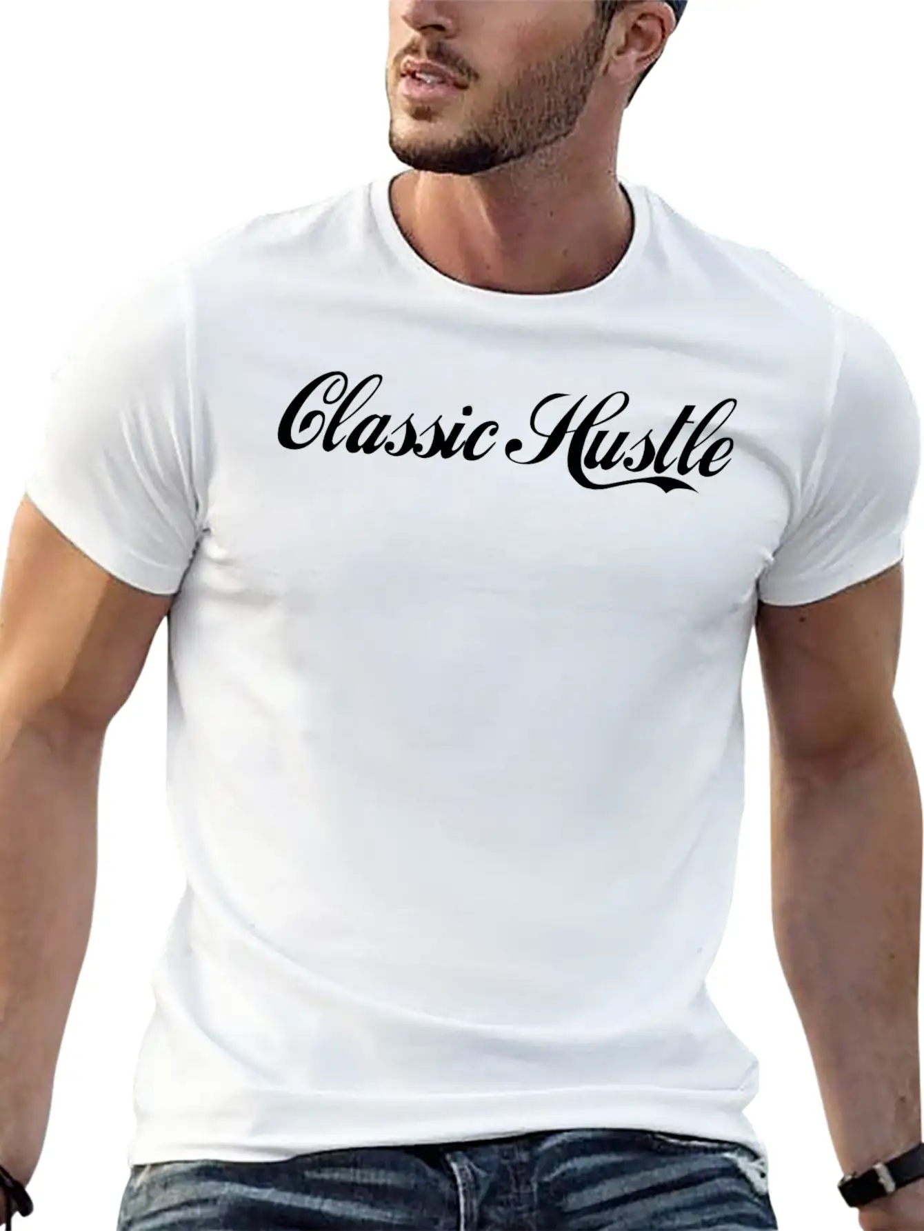 Classic Hustle Basic Graphic T-Shirt – Daily Comfort In Soft Cotton