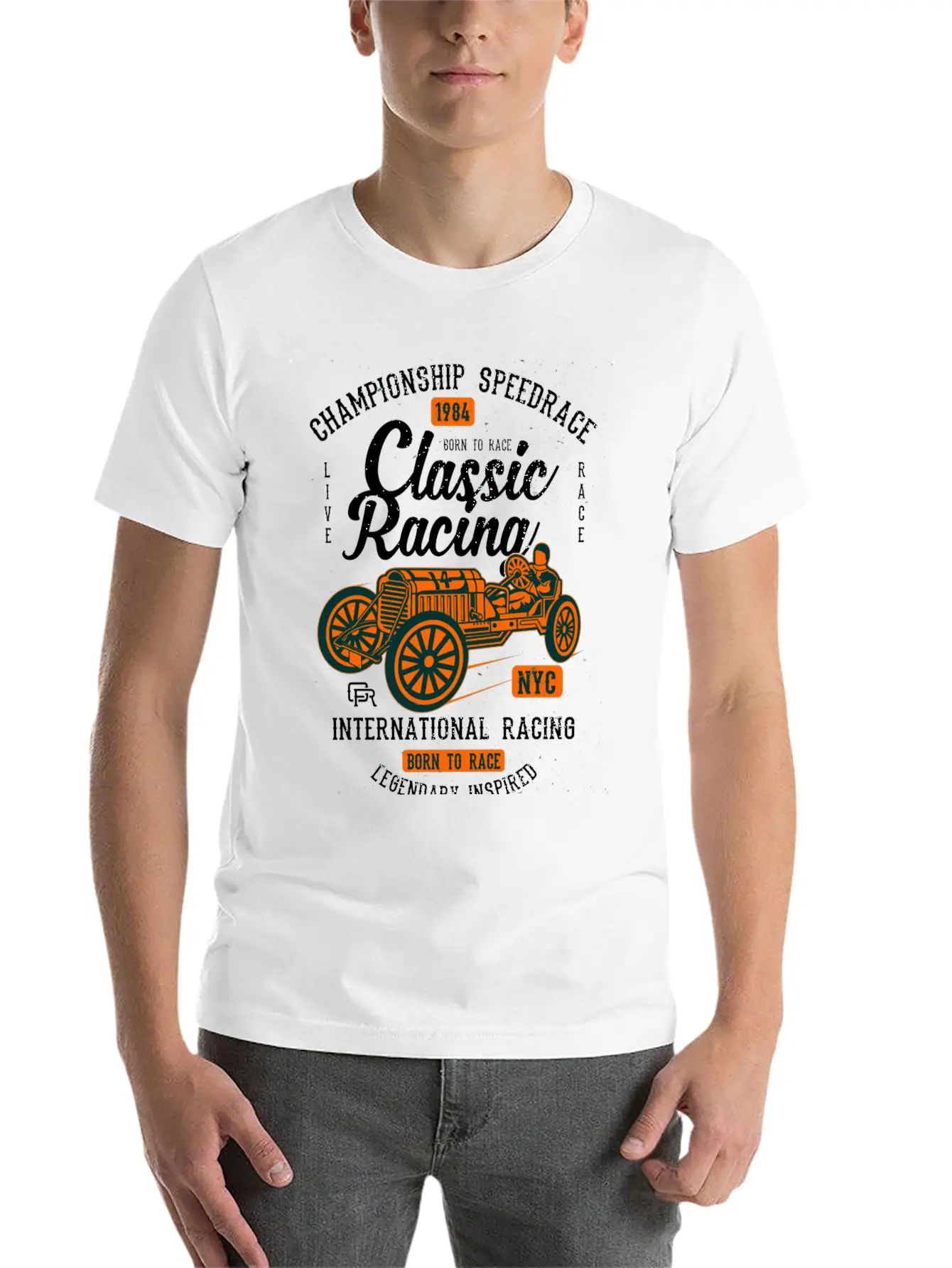 Classic Racing2 Classic Cotton Tee – Unisex Comfort For Any Season