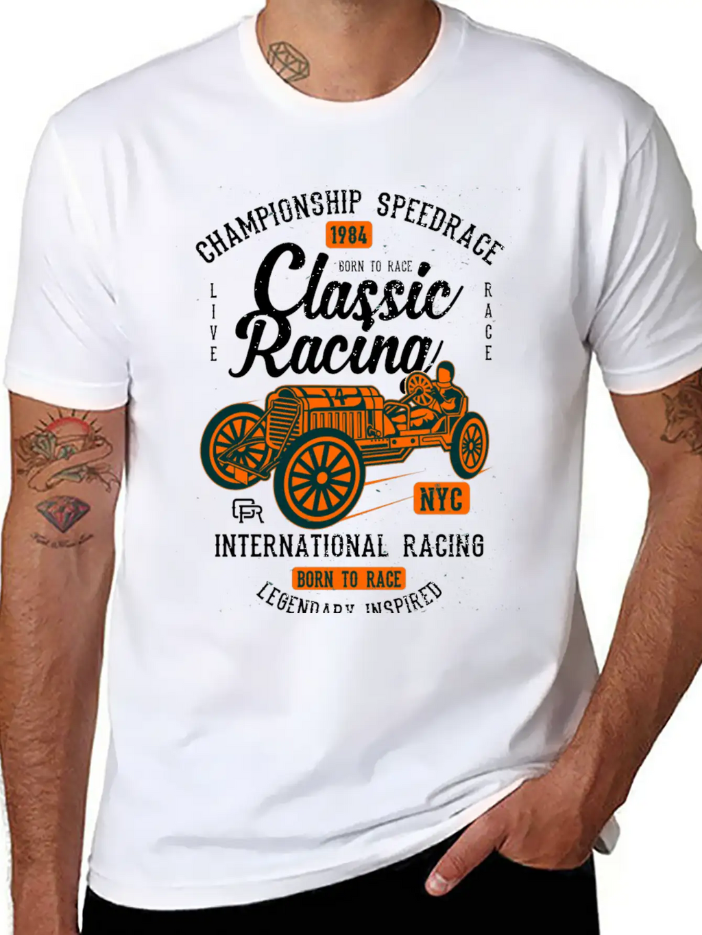 Classic Racing2 Classic Cotton Tee – Unisex Comfort For Any Season