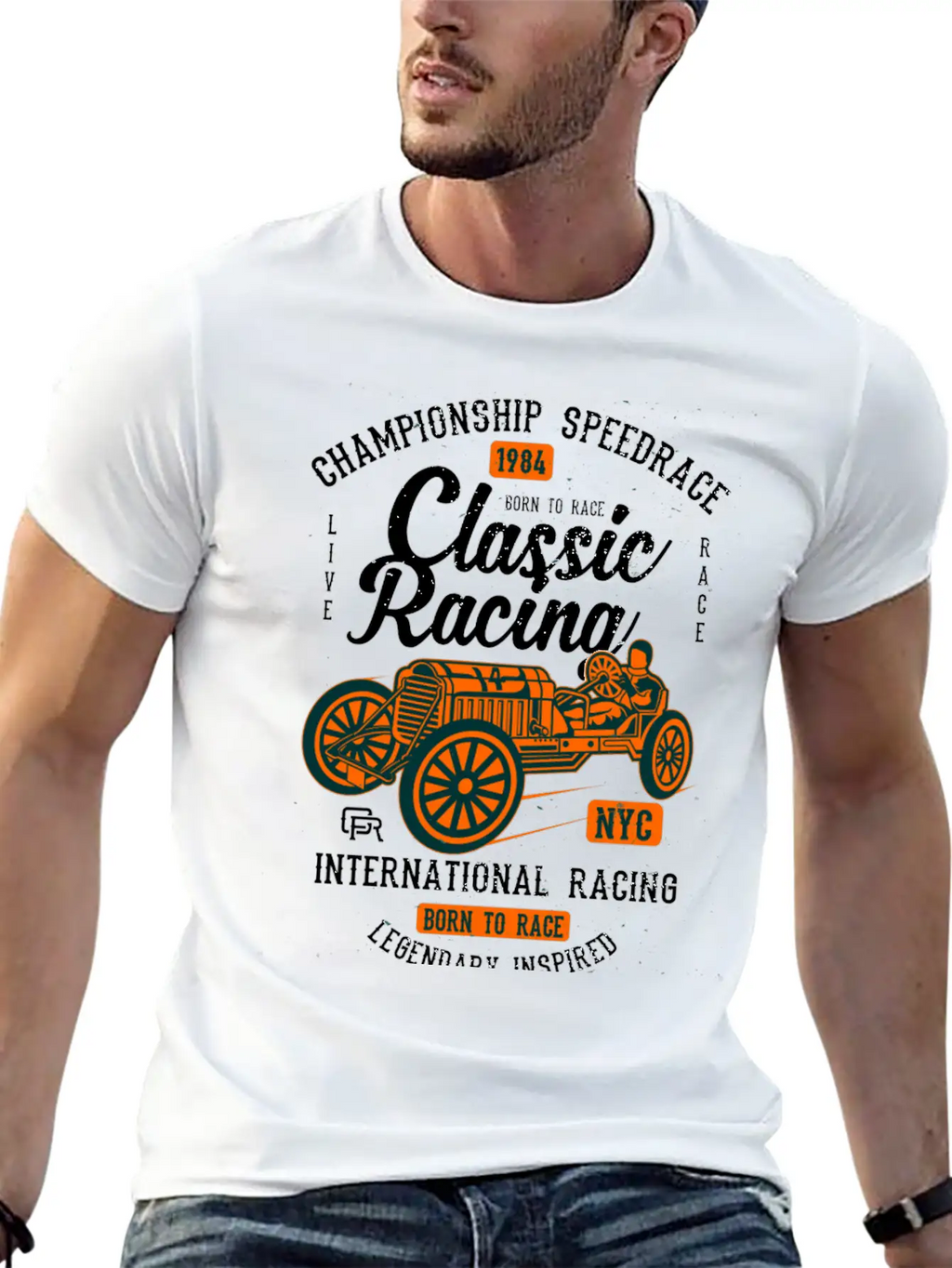 Classic Racing2 Classic Cotton Tee – Unisex Comfort For Any Season