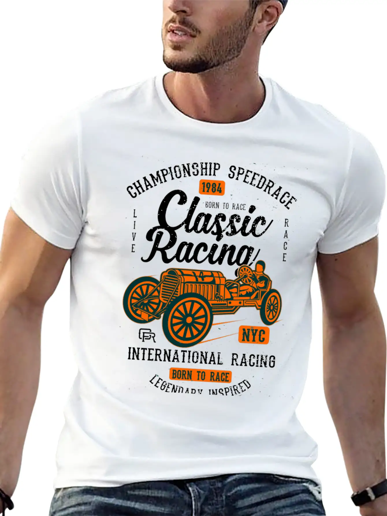 Classic Racing2 Classic Cotton Tee – Unisex Comfort For Any Season