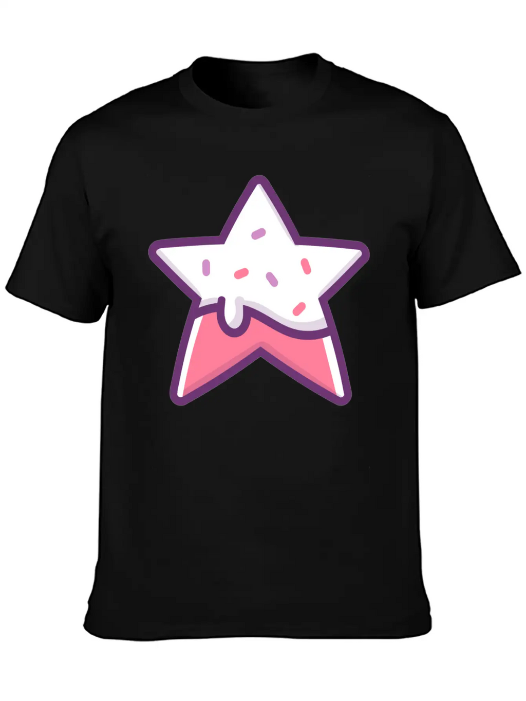 Classic Retro Game Star Power Up With Frosting Modern Fit Casual T-Shirt – Clean And Versatile Design
