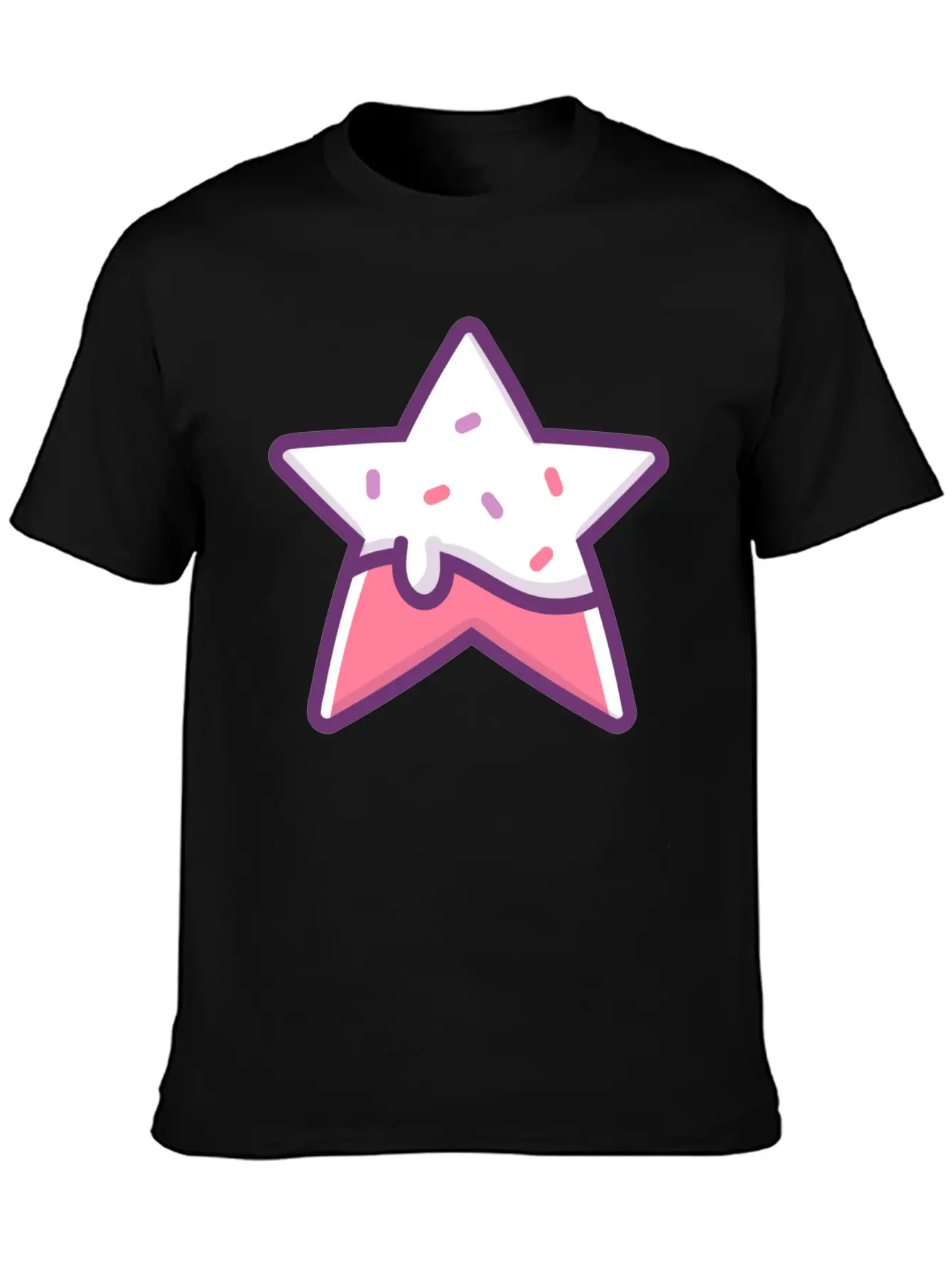 Classic Retro Game Star Power Up With Frosting Modern Fit Casual T-Shirt – Clean And Versatile Design