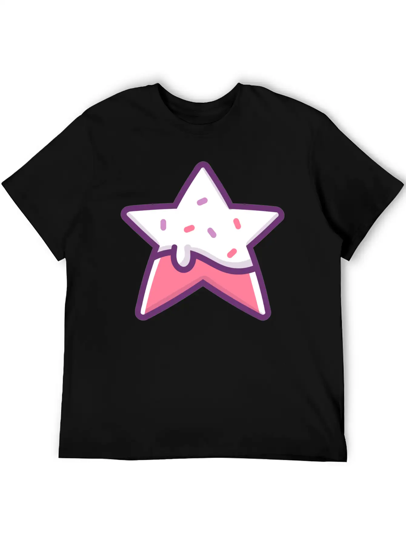 Classic Retro Game Star Power Up With Frosting Modern Fit Casual T-Shirt – Clean And Versatile Design