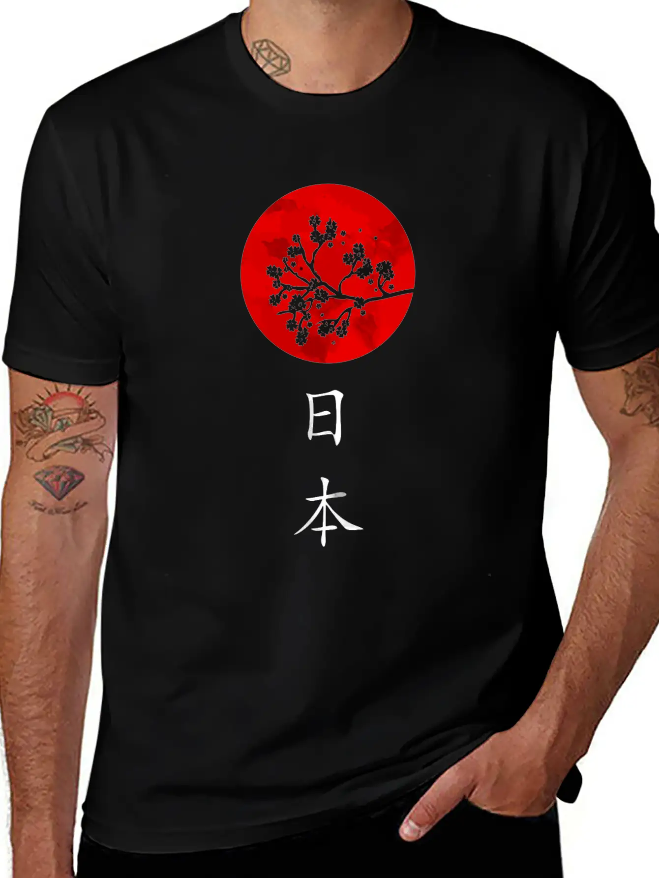Classic Traditional Japanese Flag With Hiragana Unisex Casual T-Shirt – Clean Design For Daily Comfort