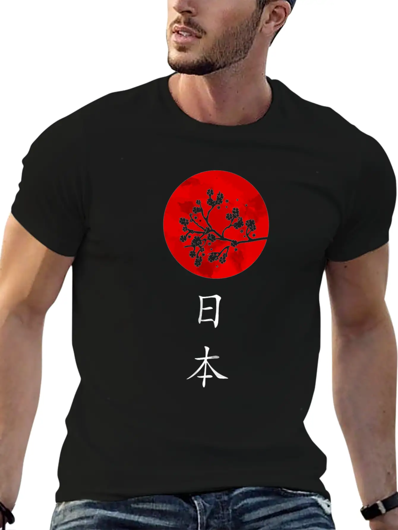 Classic Traditional Japanese Flag With Hiragana Unisex Casual T-Shirt – Clean Design For Daily Comfort