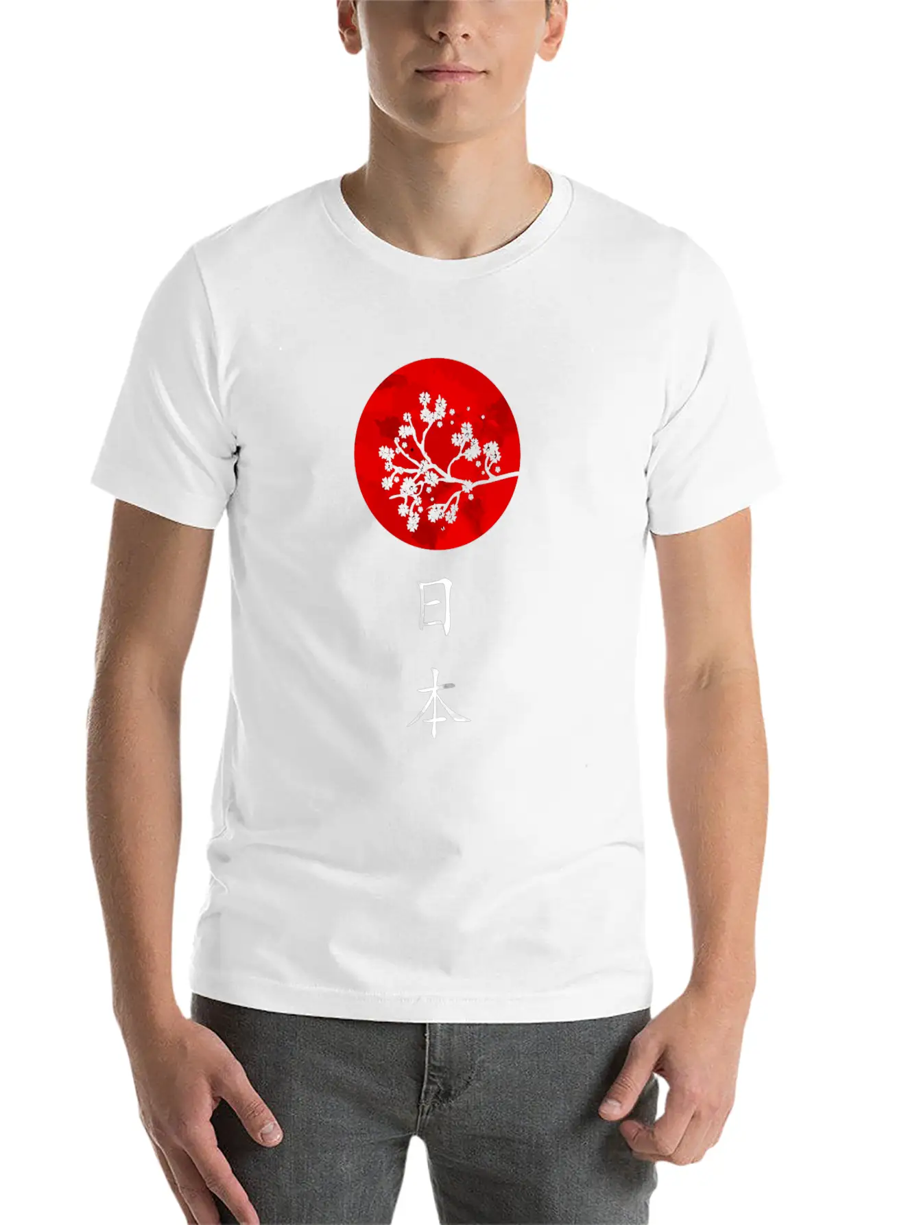 Classic Traditional Japanese Flag With Hiragana Unisex Casual T-Shirt – Clean Design For Daily Comfort