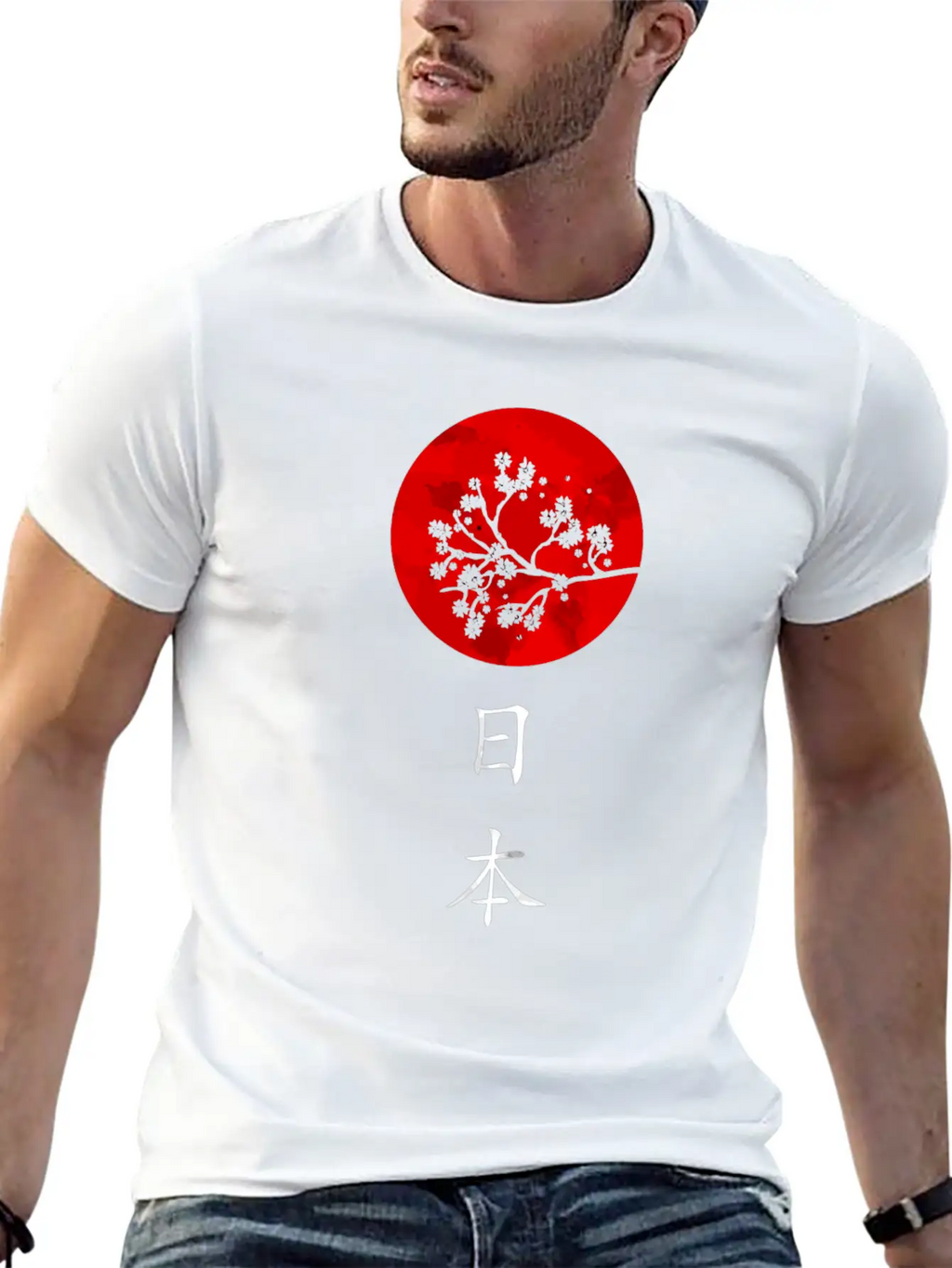 Classic Traditional Japanese Flag With Hiragana Unisex Casual T-Shirt – Clean Design For Daily Comfort