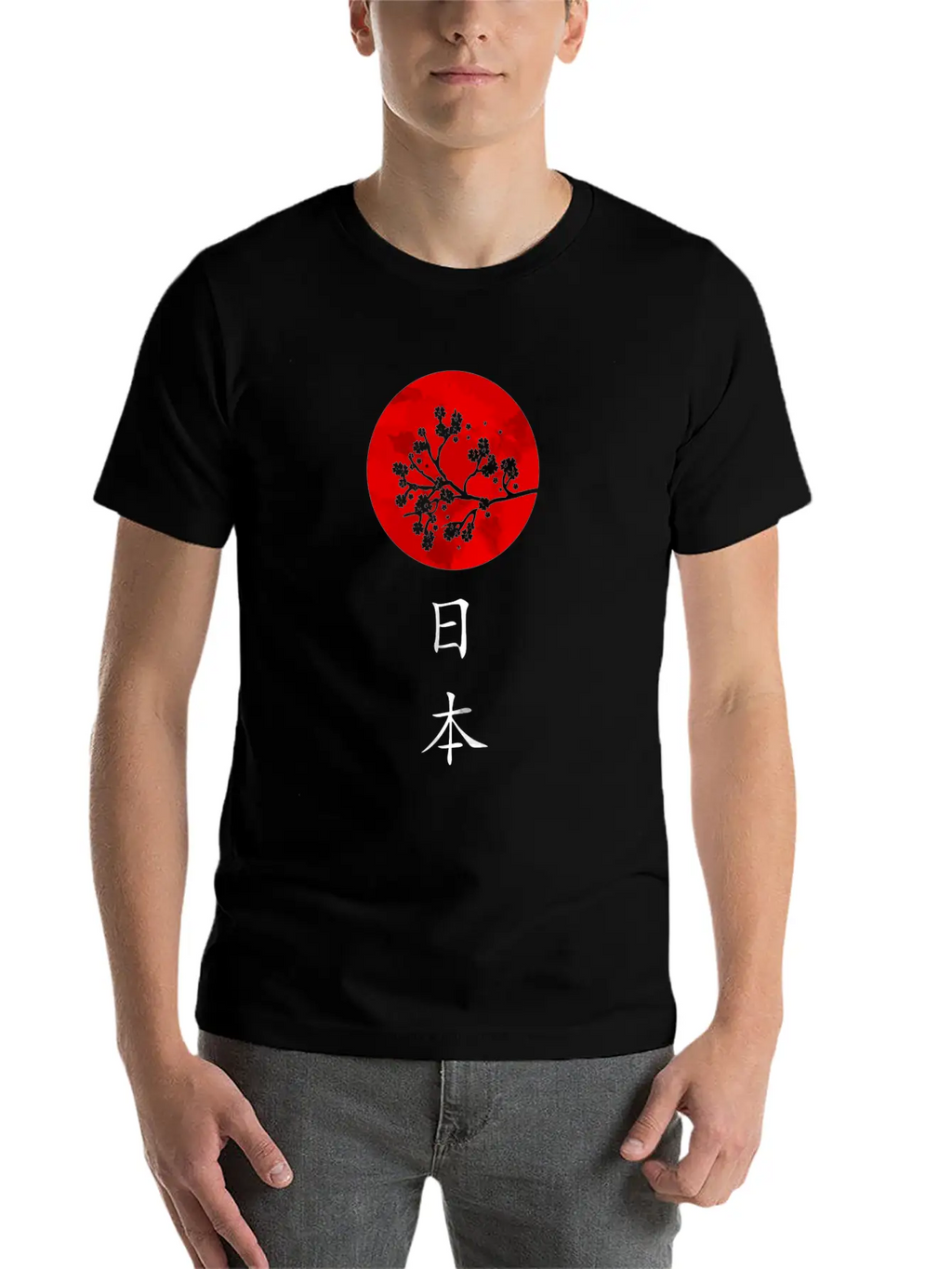 Classic Traditional Japanese Flag With Hiragana Unisex Casual T-Shirt – Clean Design For Daily Comfort