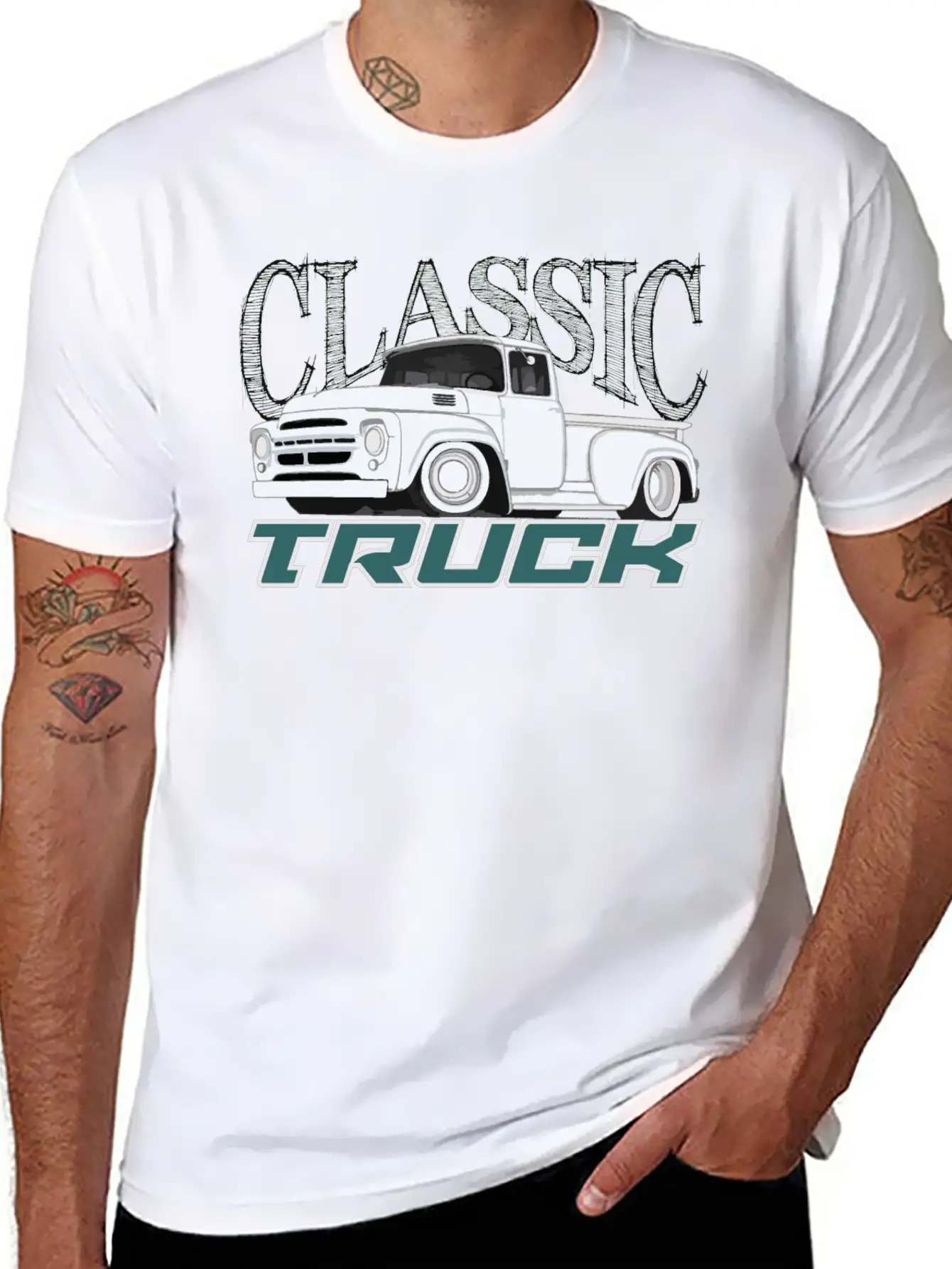 Classic Truck II Basic Graphic T-Shirt – Daily Comfort In Soft Cotton