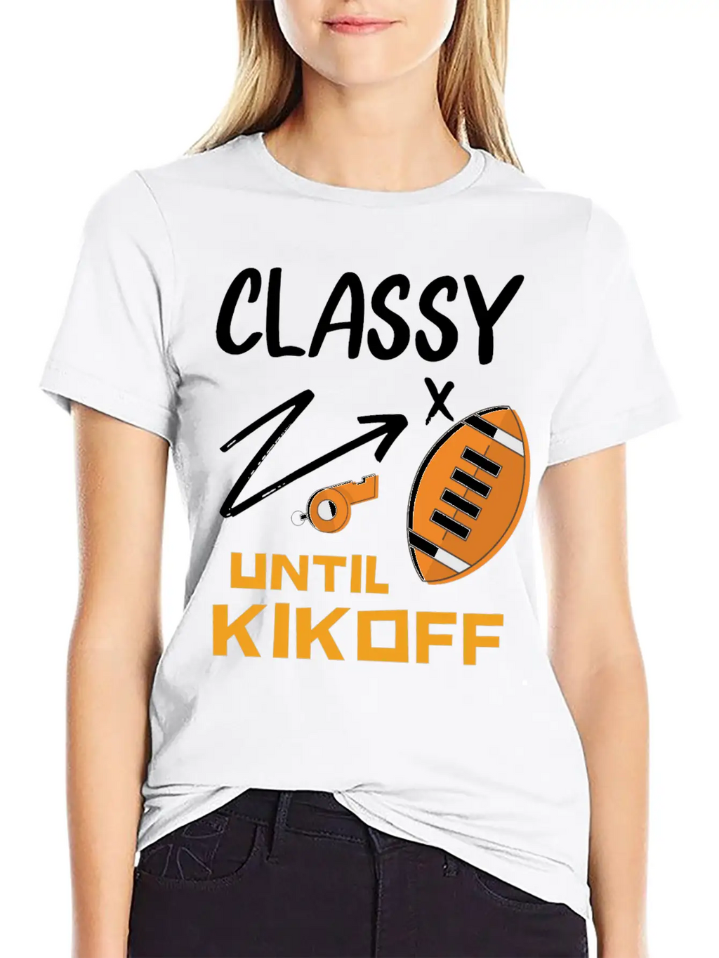 Classy Until Kickoff Football Hoodie, Stylish Everyday T-Shirt – Unisex Basic Cotton Tee
