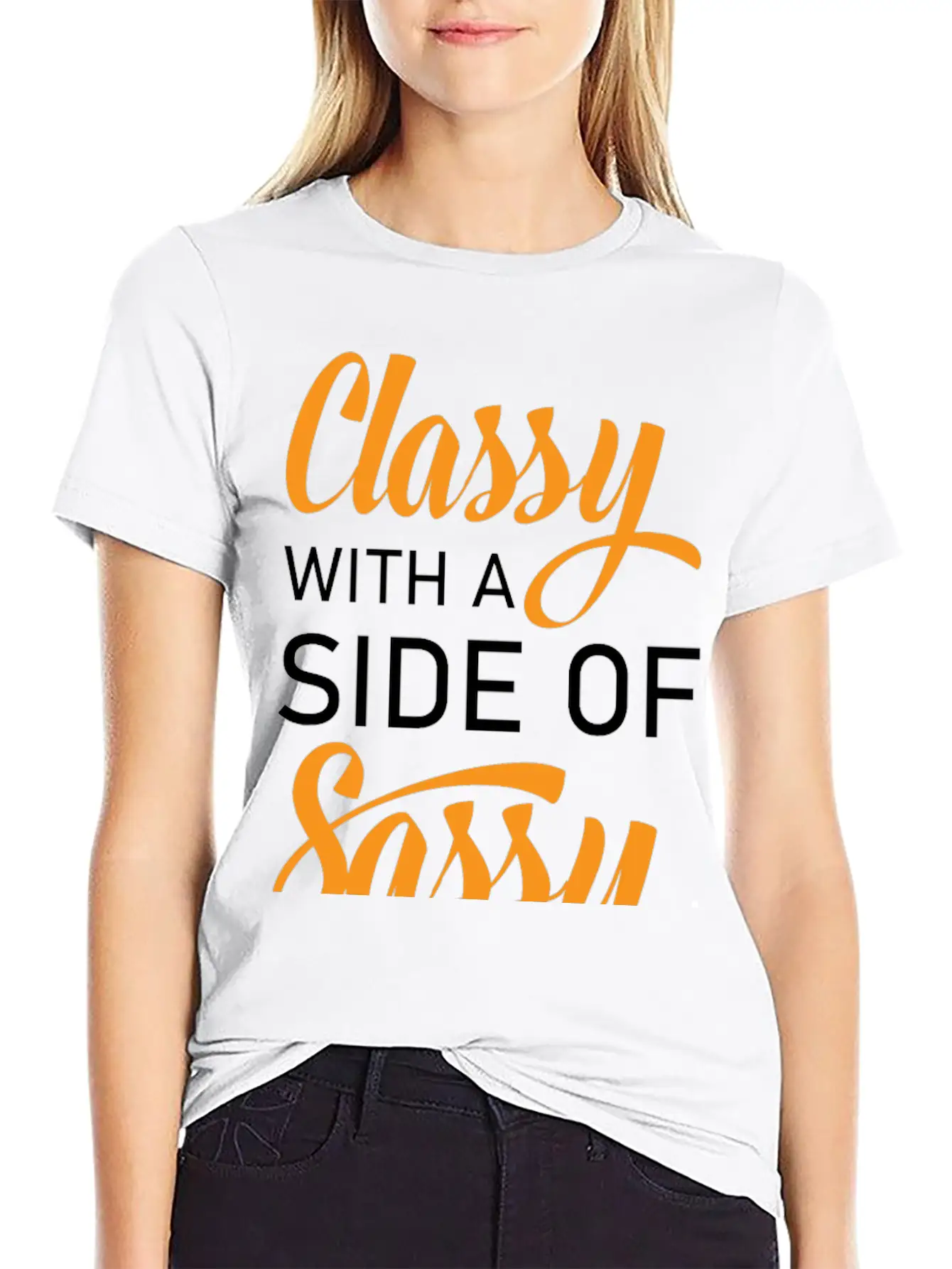 Classy With A Side Of Sassy Timeless Short Sleeve Tee – Comfy And Minimalist Design