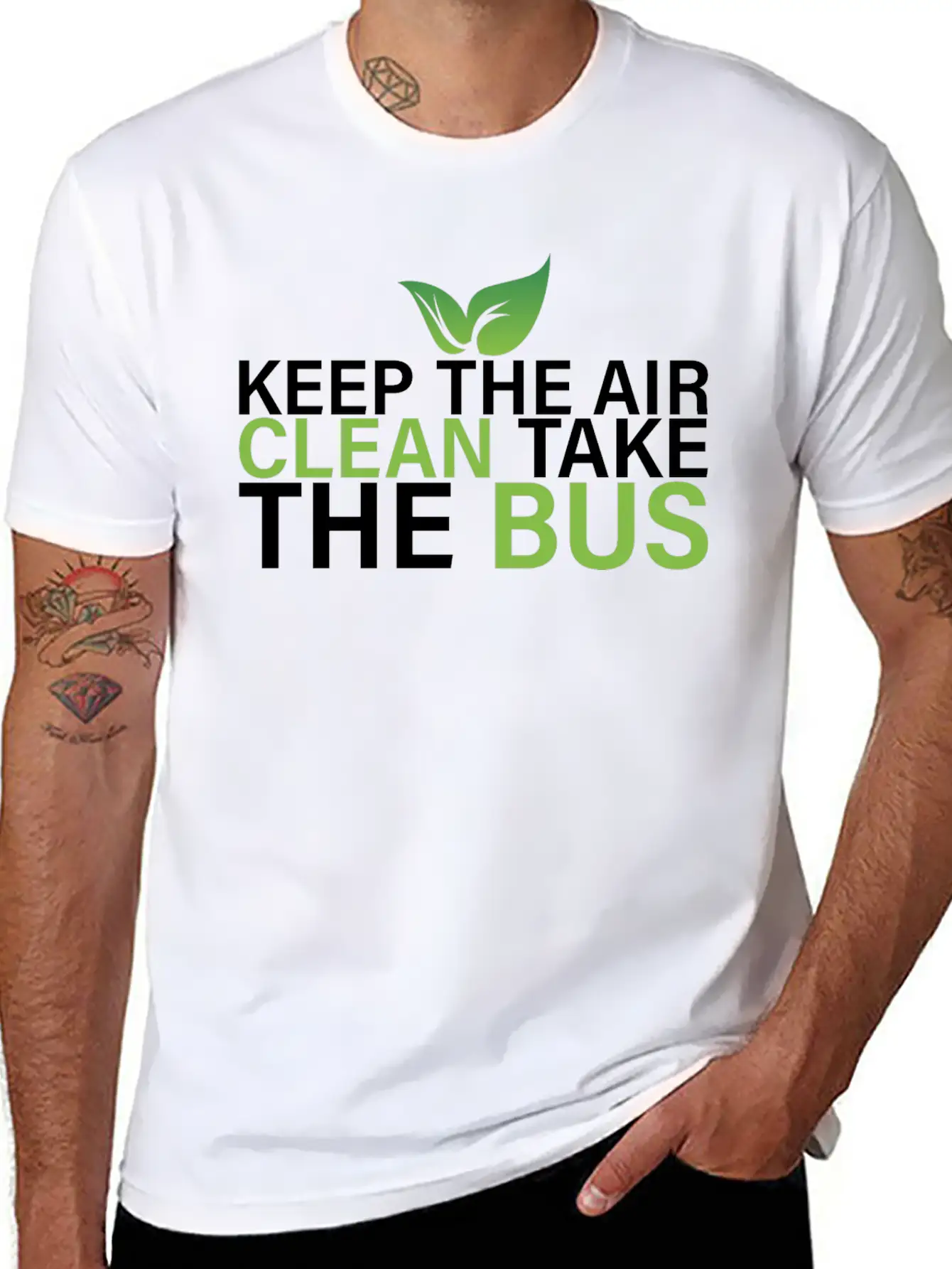 Clean Air Bus Save The Planet Stylish Everyday T-Shirt – Unisex Basic Cotton Tee