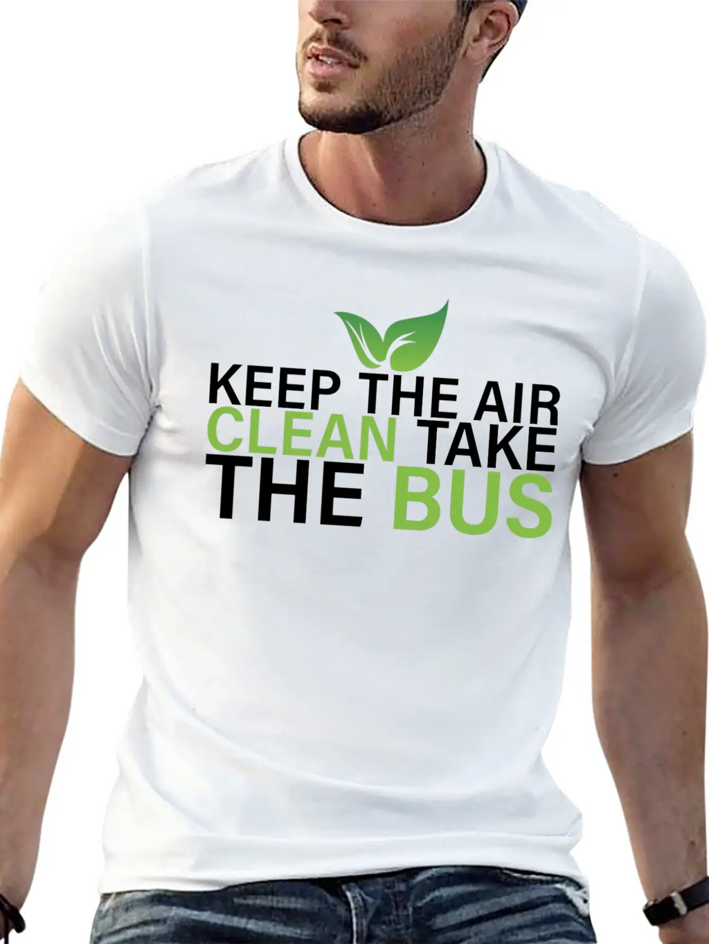 Clean Air Bus Save The Planet Stylish Everyday T-Shirt – Unisex Basic Cotton Tee