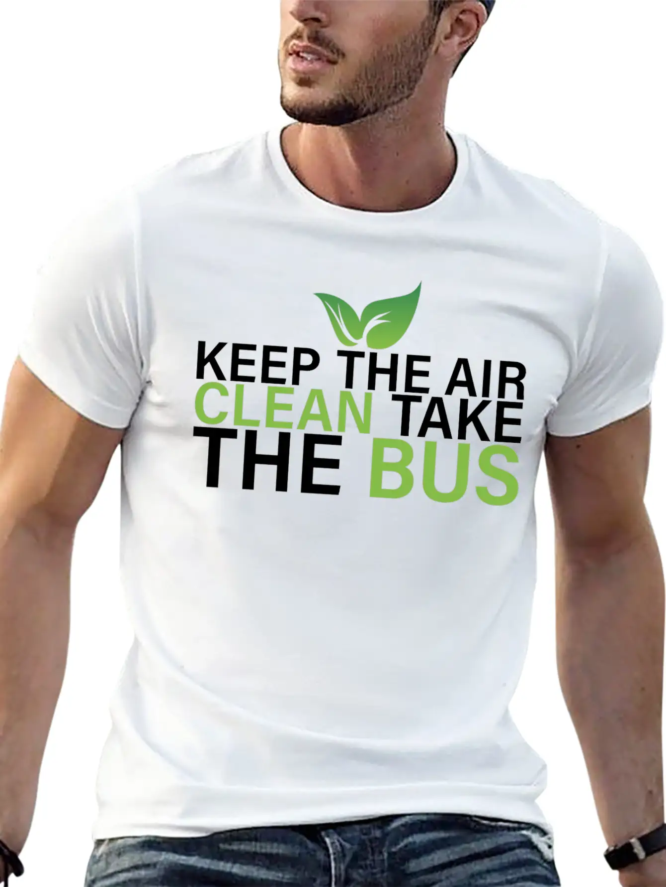 Clean Air Bus Save The Planet Stylish Everyday T-Shirt – Unisex Basic Cotton Tee