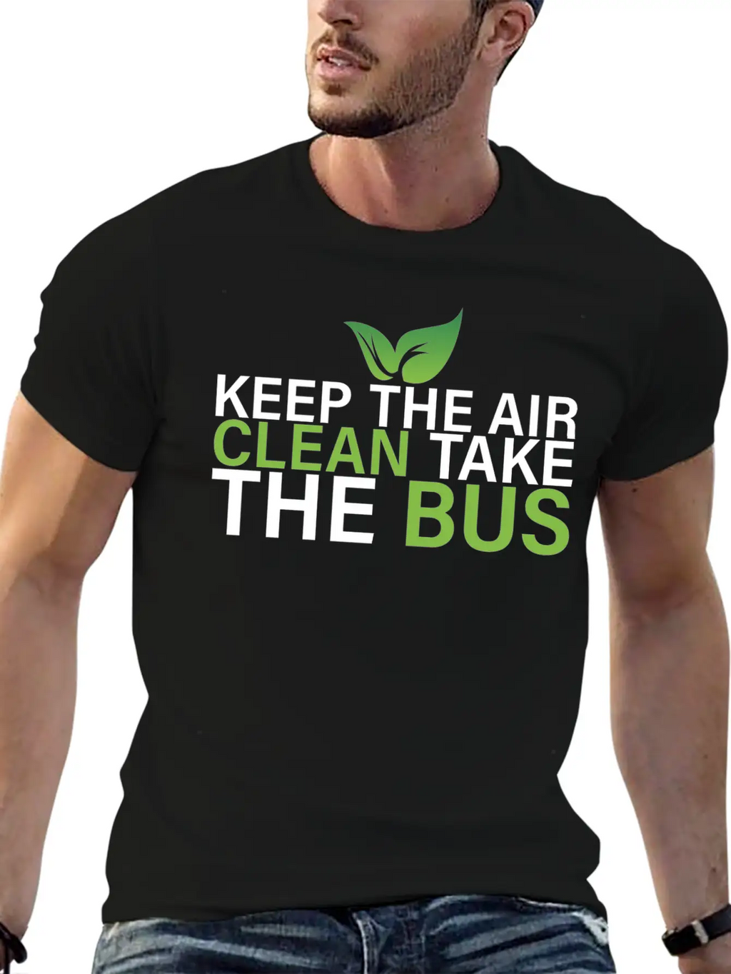 Clean Air Bus Save The Planet Stylish Everyday T-Shirt – Unisex Basic Cotton Tee