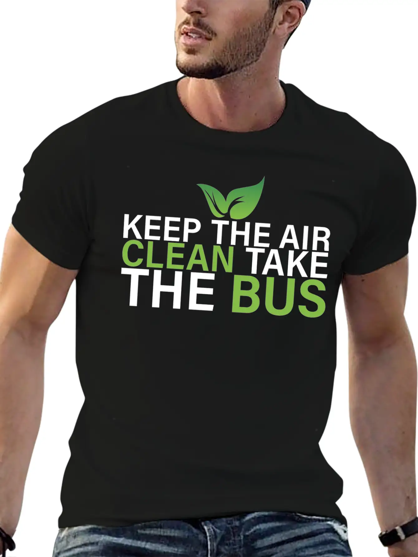 Clean Air Bus Save The Planet Stylish Everyday T-Shirt – Unisex Basic Cotton Tee