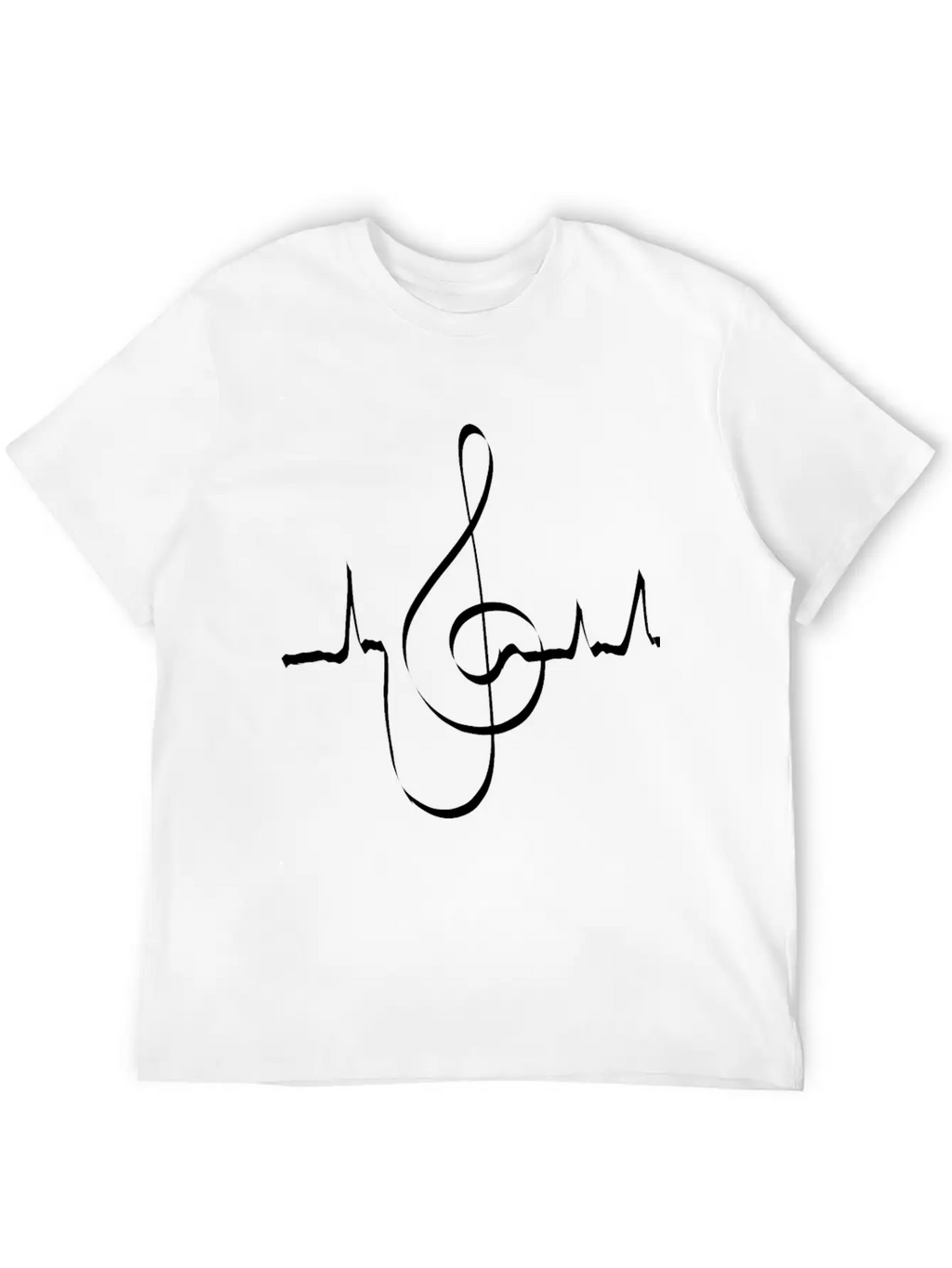 Clef Heartbeat Musician Singer Classic Cotton Tee – Unisex Comfort For Any Season