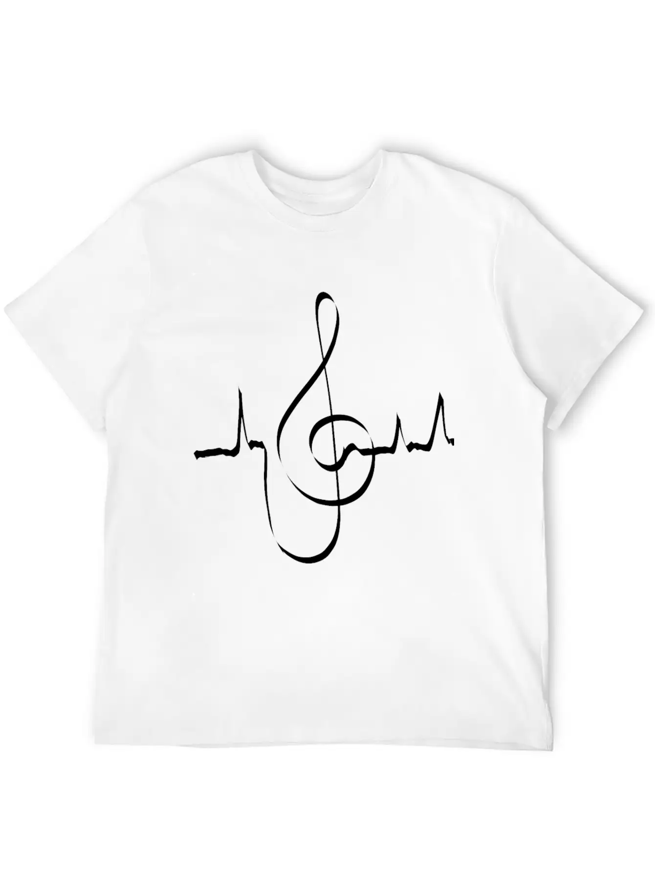 Clef Heartbeat Musician Singer Classic Cotton Tee – Unisex Comfort For Any Season