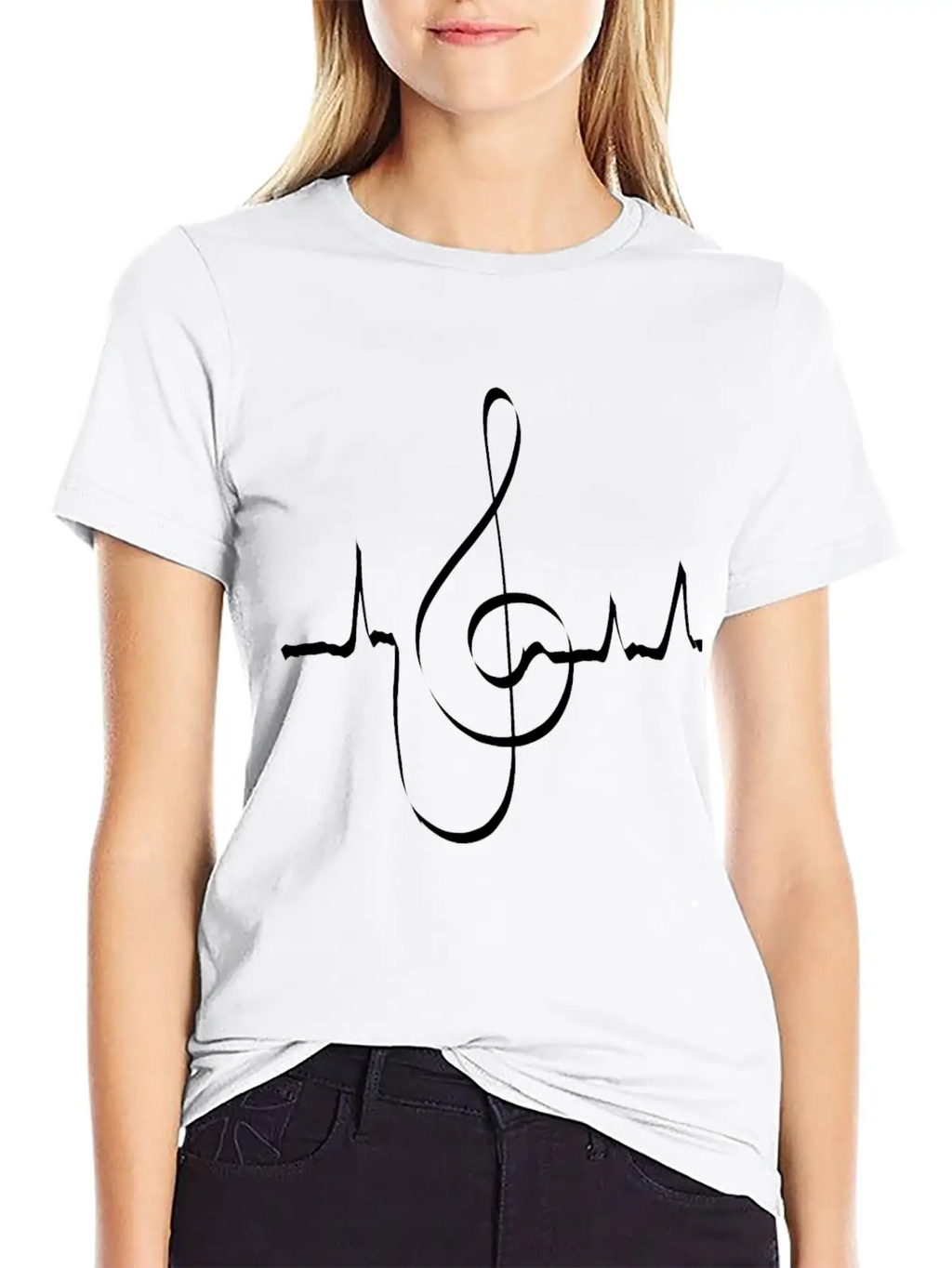Clef Heartbeat Musician Singer Classic Cotton Tee – Unisex Comfort For Any Season