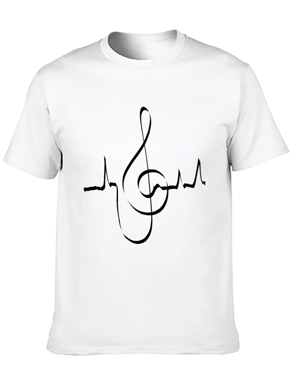 Clef Heartbeat Musician Singer Classic Cotton Tee – Unisex Comfort For Any Season