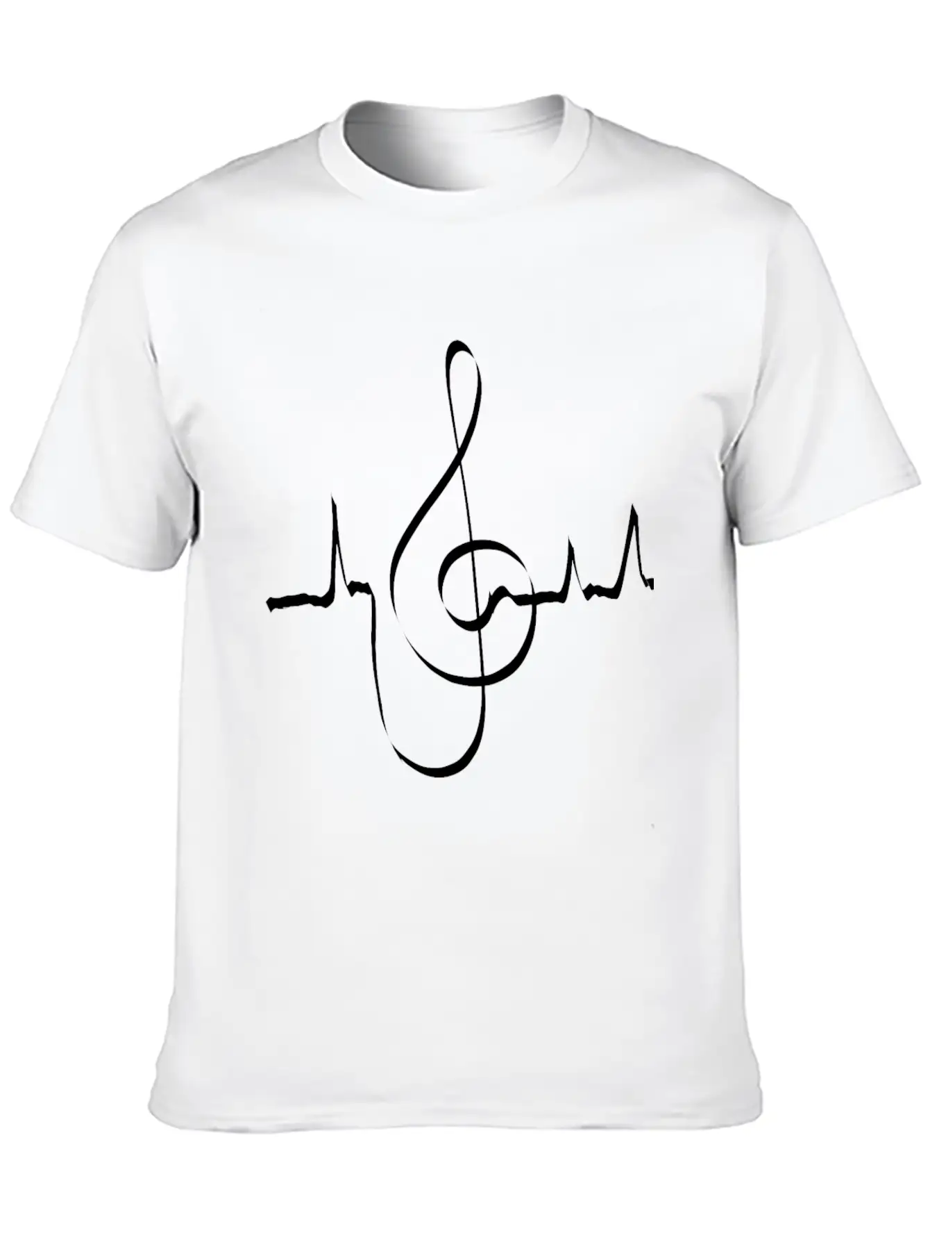Clef Heartbeat Musician Singer Classic Cotton Tee – Unisex Comfort For Any Season