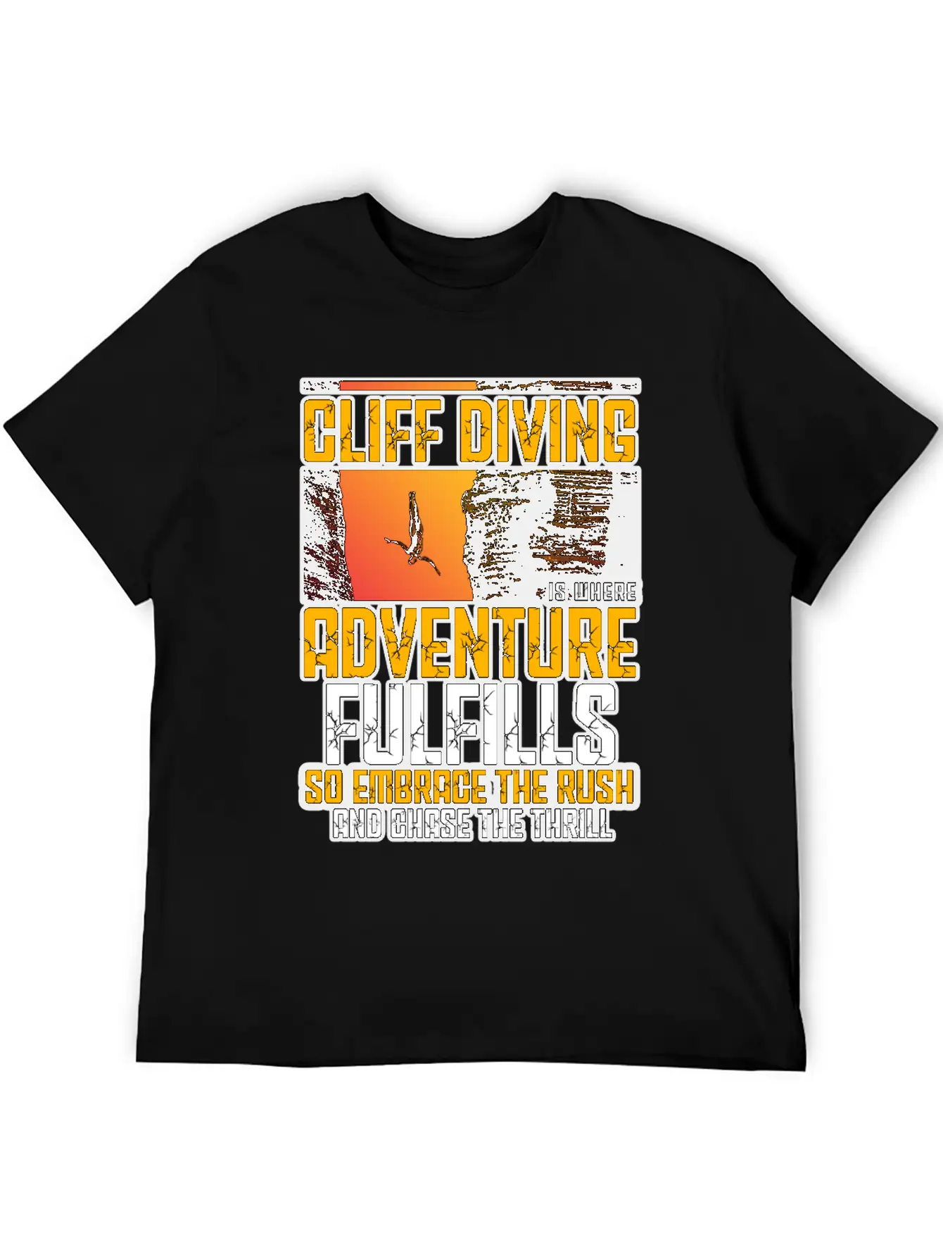 Cliff Diving Is Where Adventure Fulfills Timeless Short Sleeve Tee – Comfy And Minimalist Design