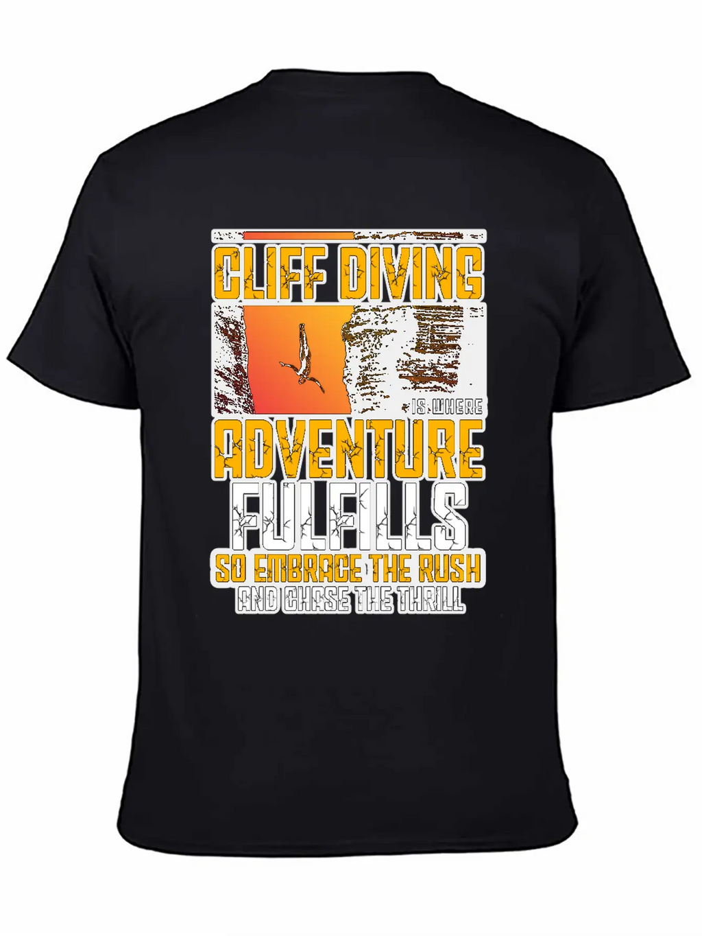 Cliff Diving Is Where Adventure Fulfills Timeless Short Sleeve Tee – Comfy And Minimalist Design