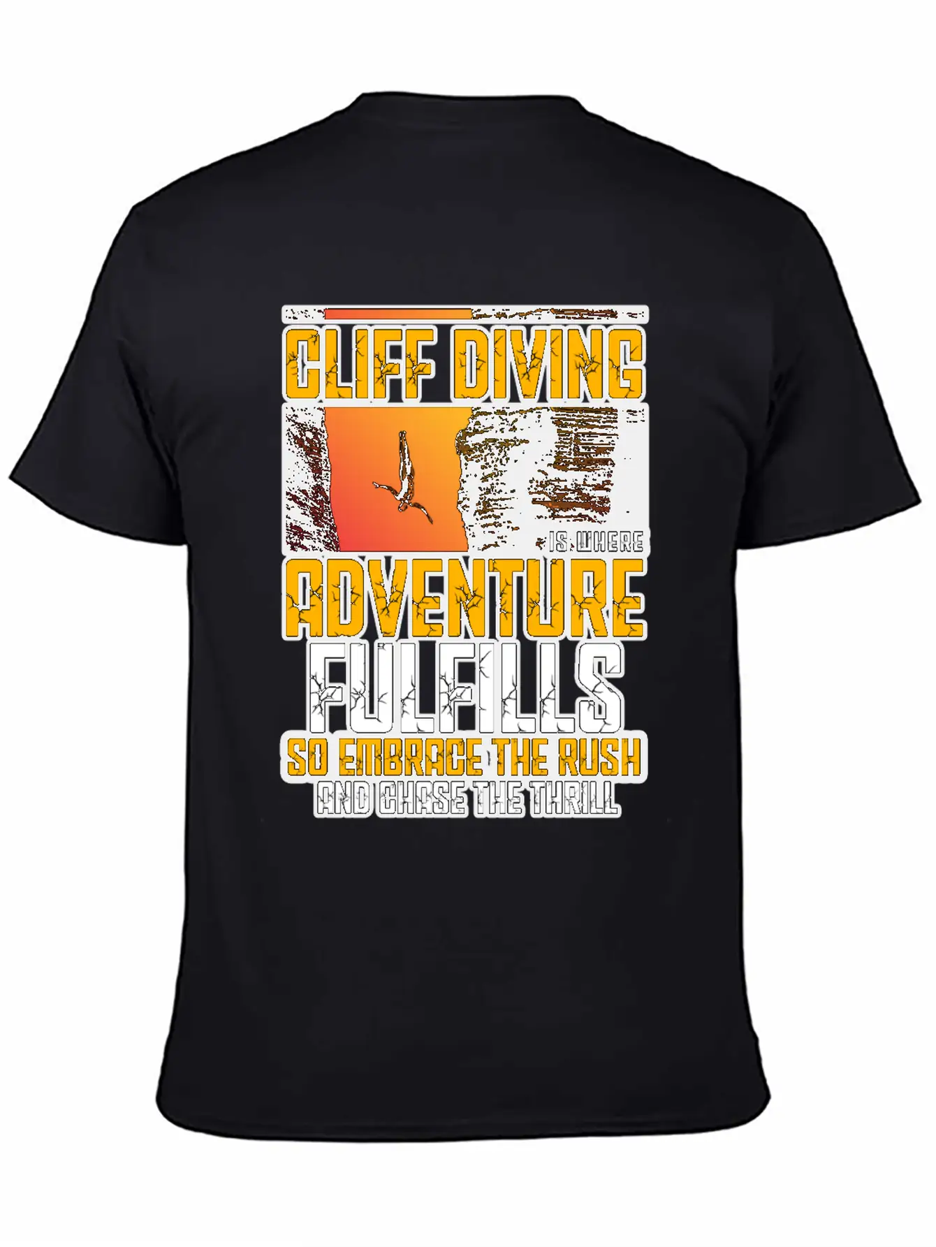 Cliff Diving Is Where Adventure Fulfills Timeless Short Sleeve Tee – Comfy And Minimalist Design